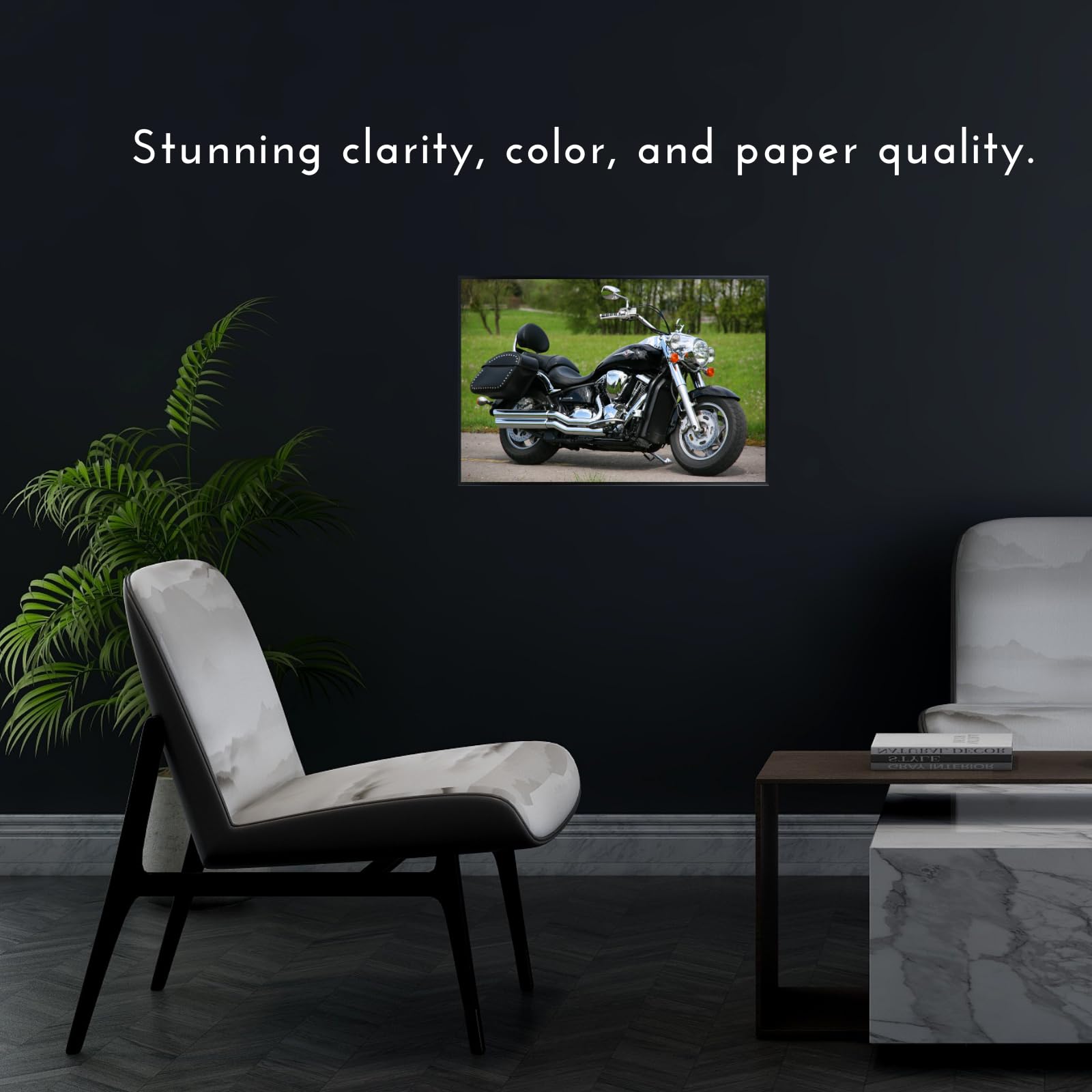 Kawasaki Vulcan S Motorcycle Poster - Cruiser Wall Art Print for Garage, Living Room or Garage