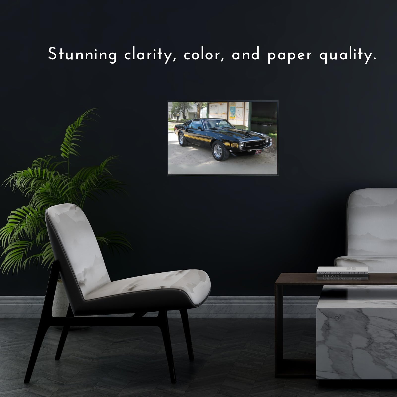 Blessed Posters Shelby GT Wall Art – Classic American Muscle Car Poster Print for Garage Bedroom Living Room Office Decor