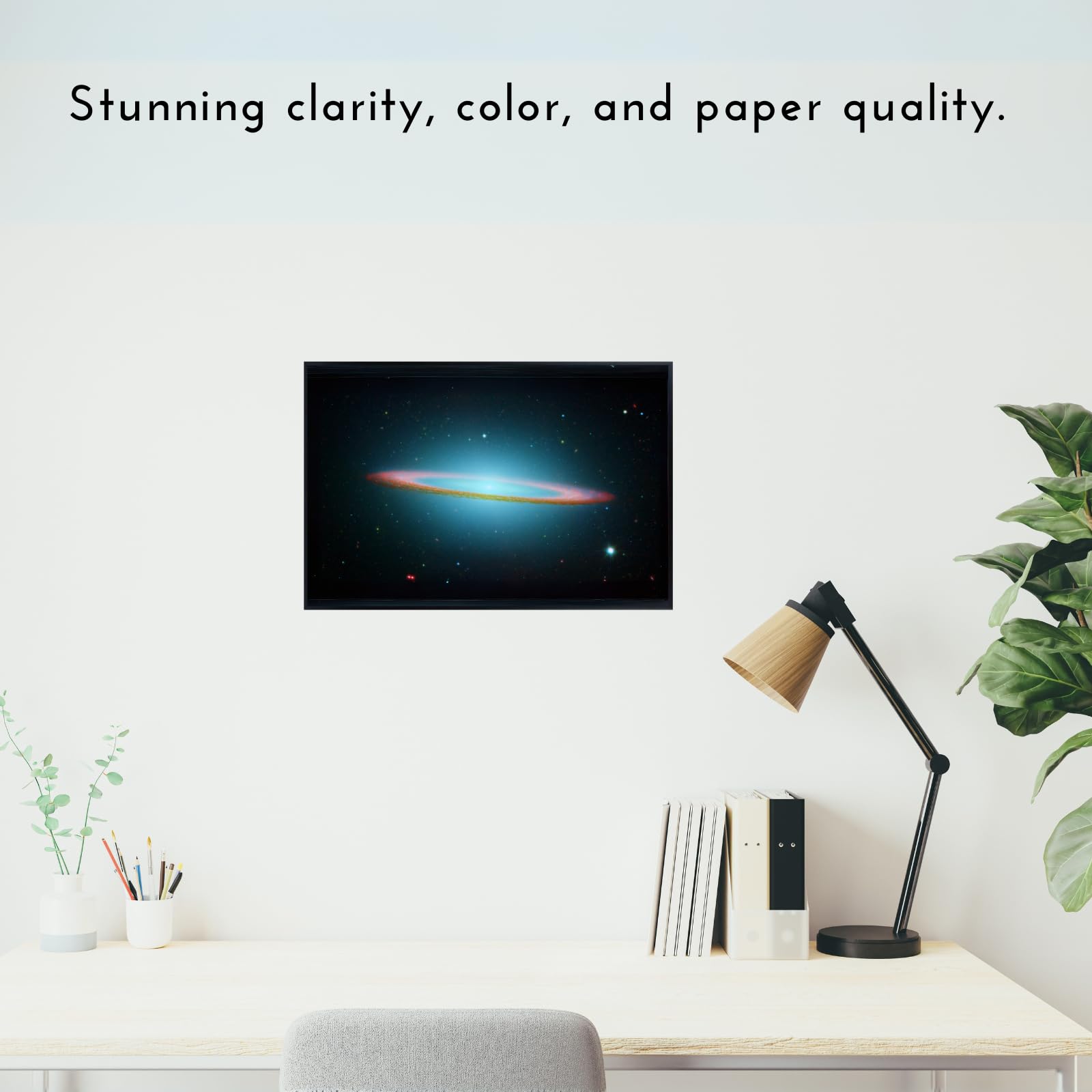 Blessed Posters Sombrero Galaxy Wall Art – Space Photography Print Galaxy Night Sky Poster Astronomy Artwork for Bedroom Living Room Home Office Decor
