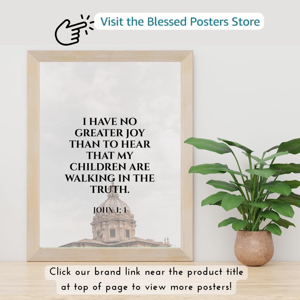 John 1:4 Bible Verse Wall Art Scripture Poster Print Christian Home Decor Inspirational Faith Gifts