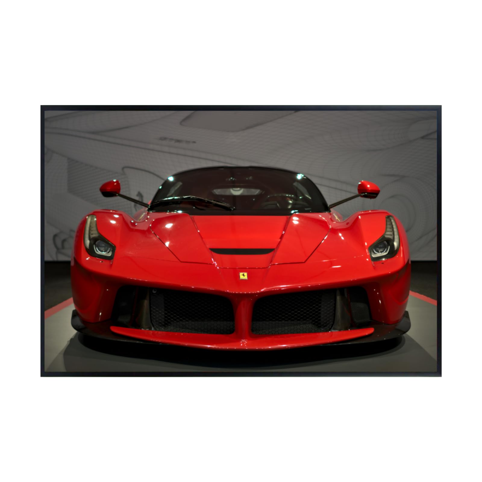 Blessed Posters Ferrari LaFerrari Wall Art – Iconic Italian Supercar Poster for Bedroom Living Room Office Décor – Luxury Car Gift