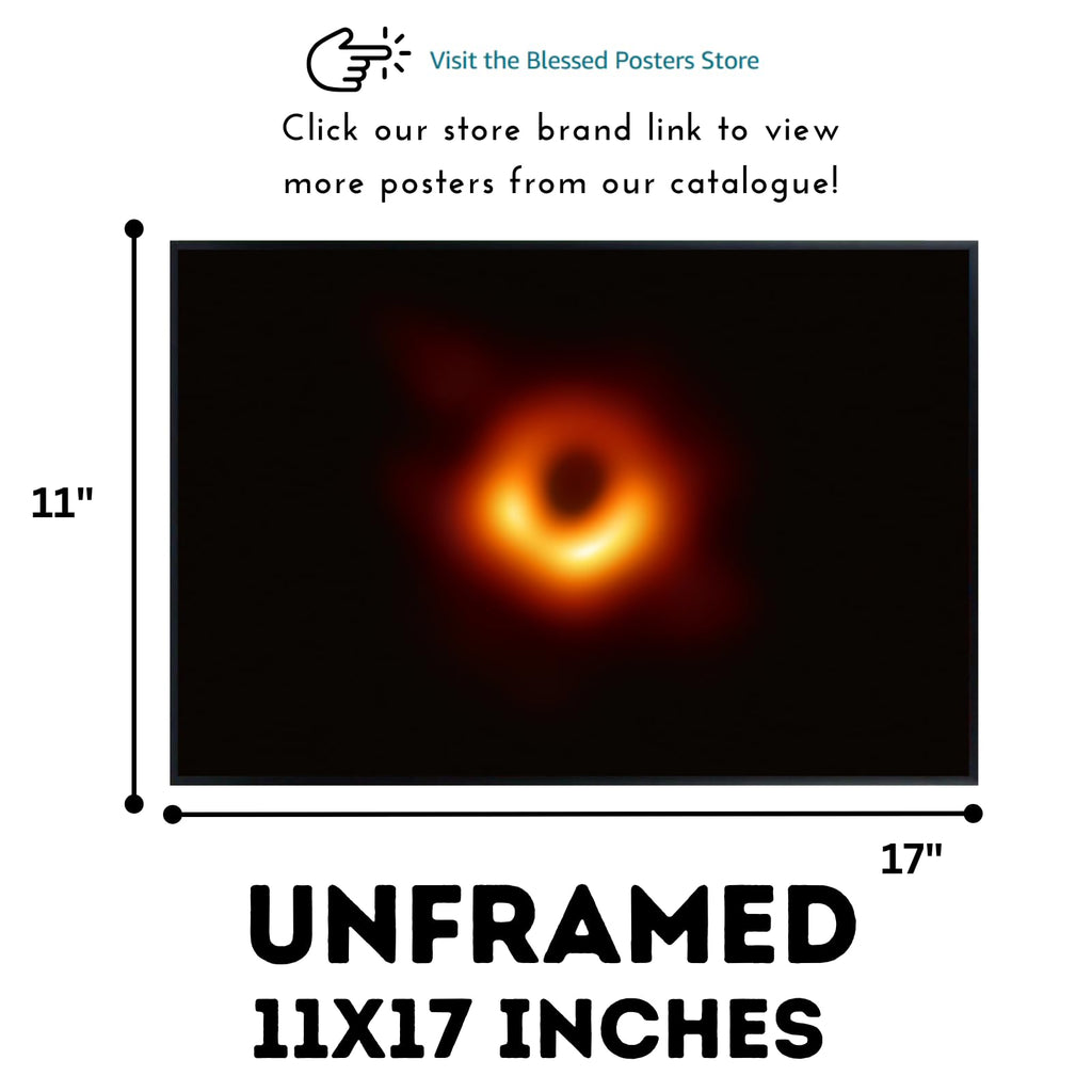 Blessed Posters Black Hole Messier 87 Wall Art – Galaxy Night Sky Astronomy Poster Space Photography Print for Bedroom Living Room Home Office Decor