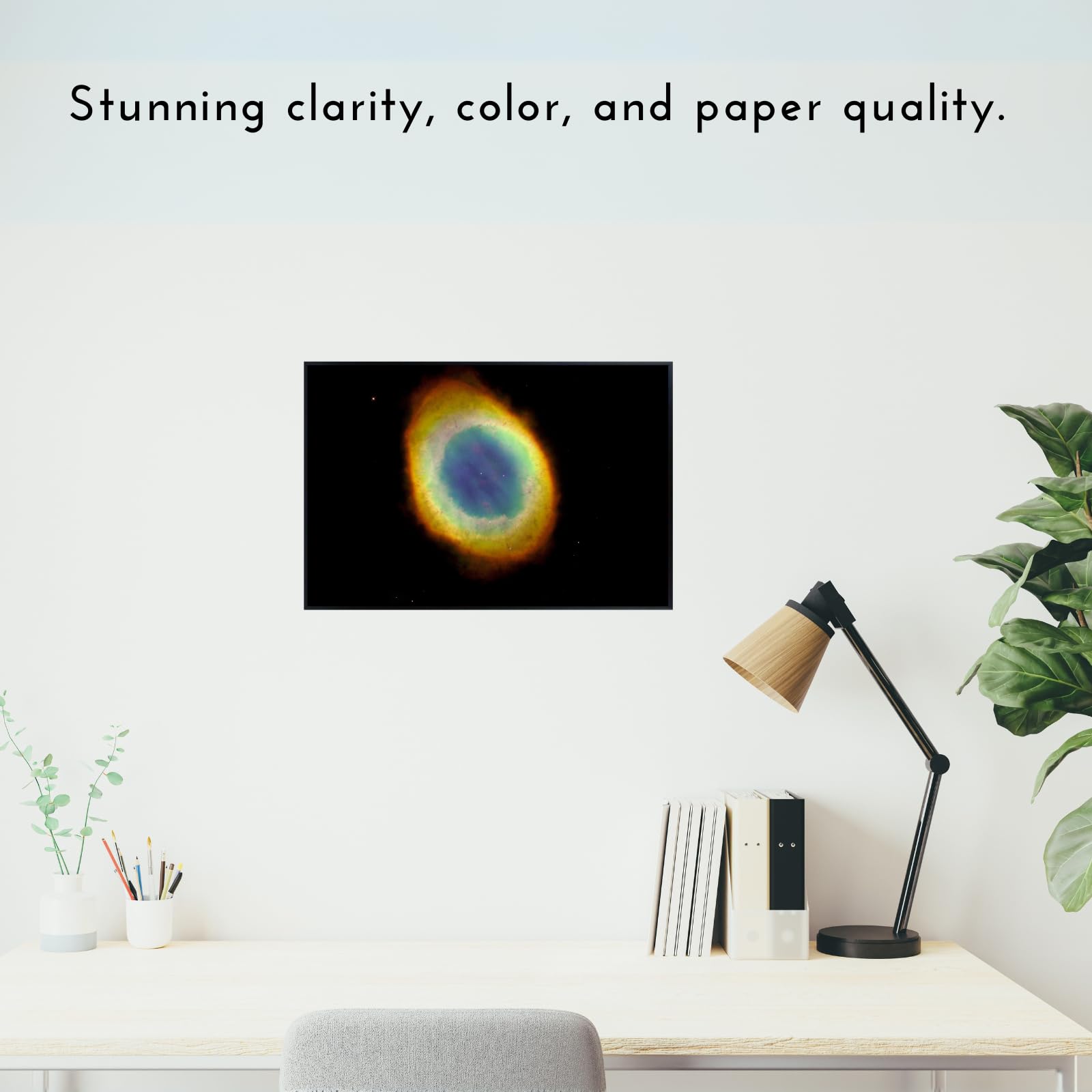 Blessed Posters Ring Nebula Poster – Night Sky Wall Art Print for Home, Bedroom, Living Room, Office – Space and Astronomy Photography Artwork
