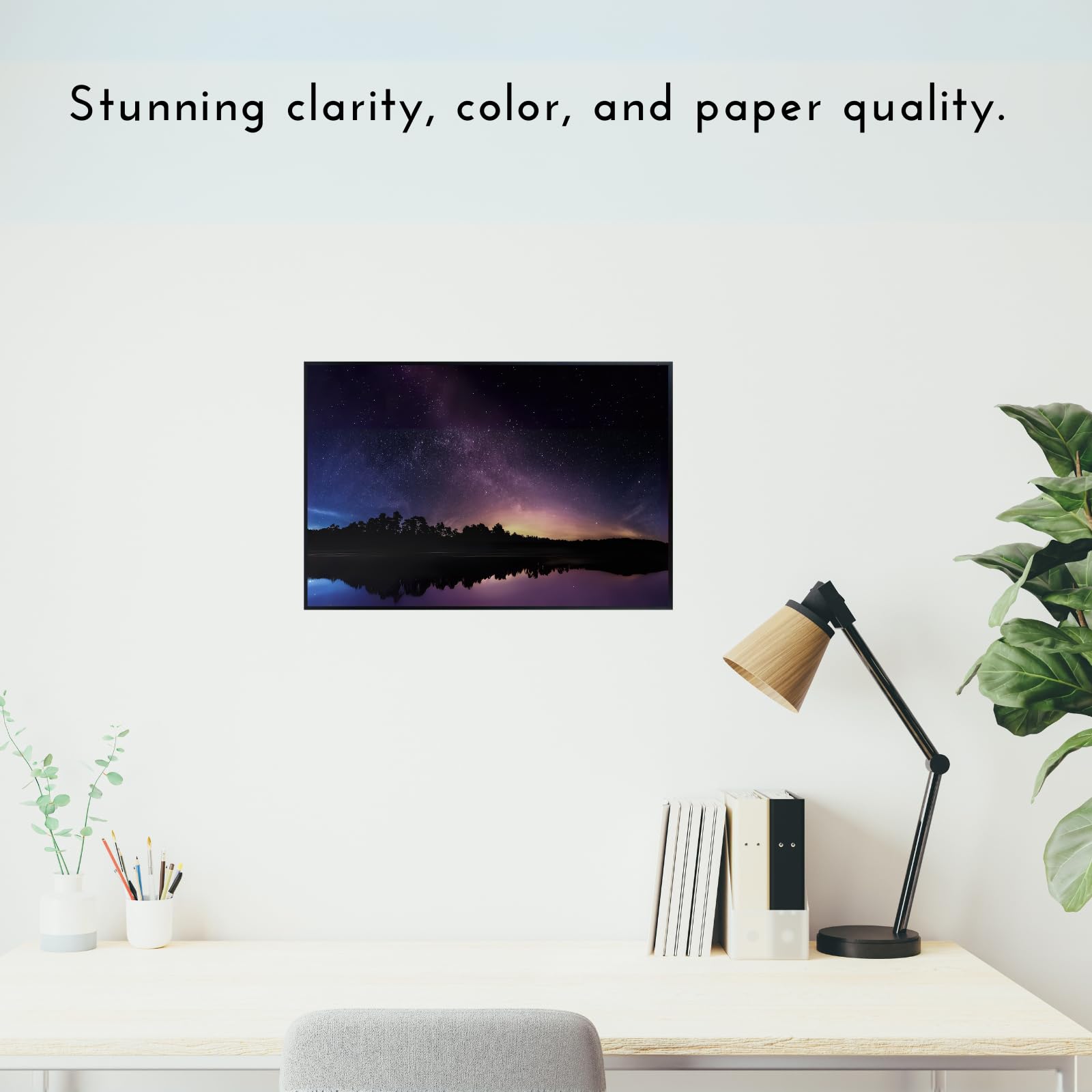 Blessed Posters Starry Sky Poster – Galaxy Night Sky Wall Art for Bedroom Living Room Office or Home Decor – Space Astronomy Print