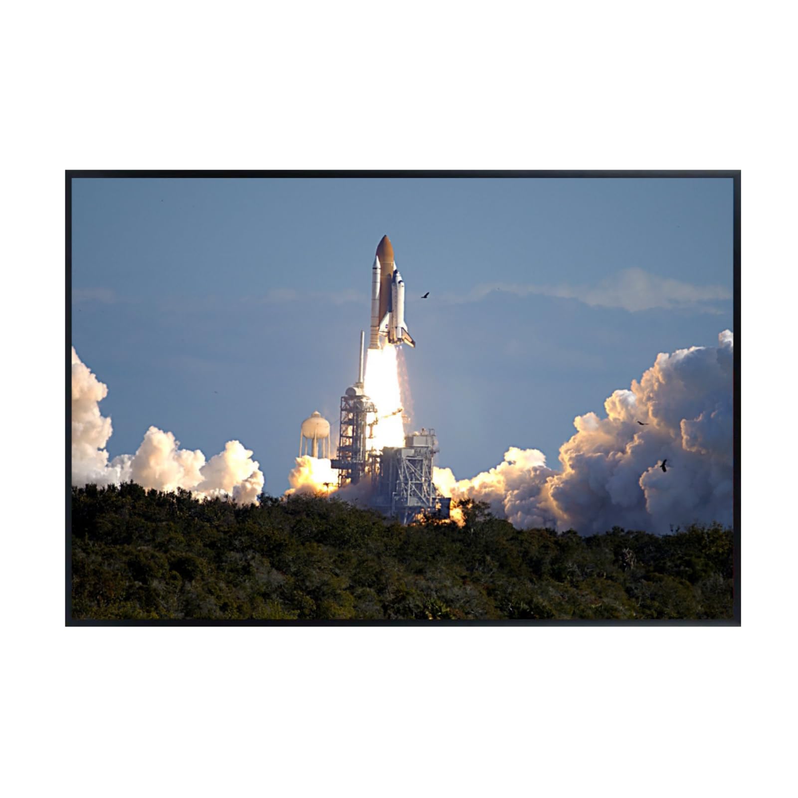 Blessed Posters STS-107 Rocket Launch Wall Art – Space Shuttle Columbia Print – NASA Astronomy Decor for Home Office Bedroom Living Room