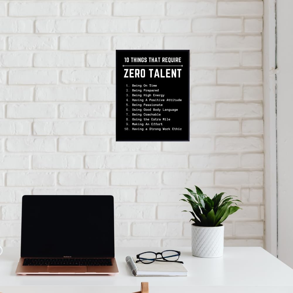 Blessed Posters Motivational Wall Decor Gym and Home Office Decoration 10 Things That Require Zero Talent Inspirational Wall Art Gift