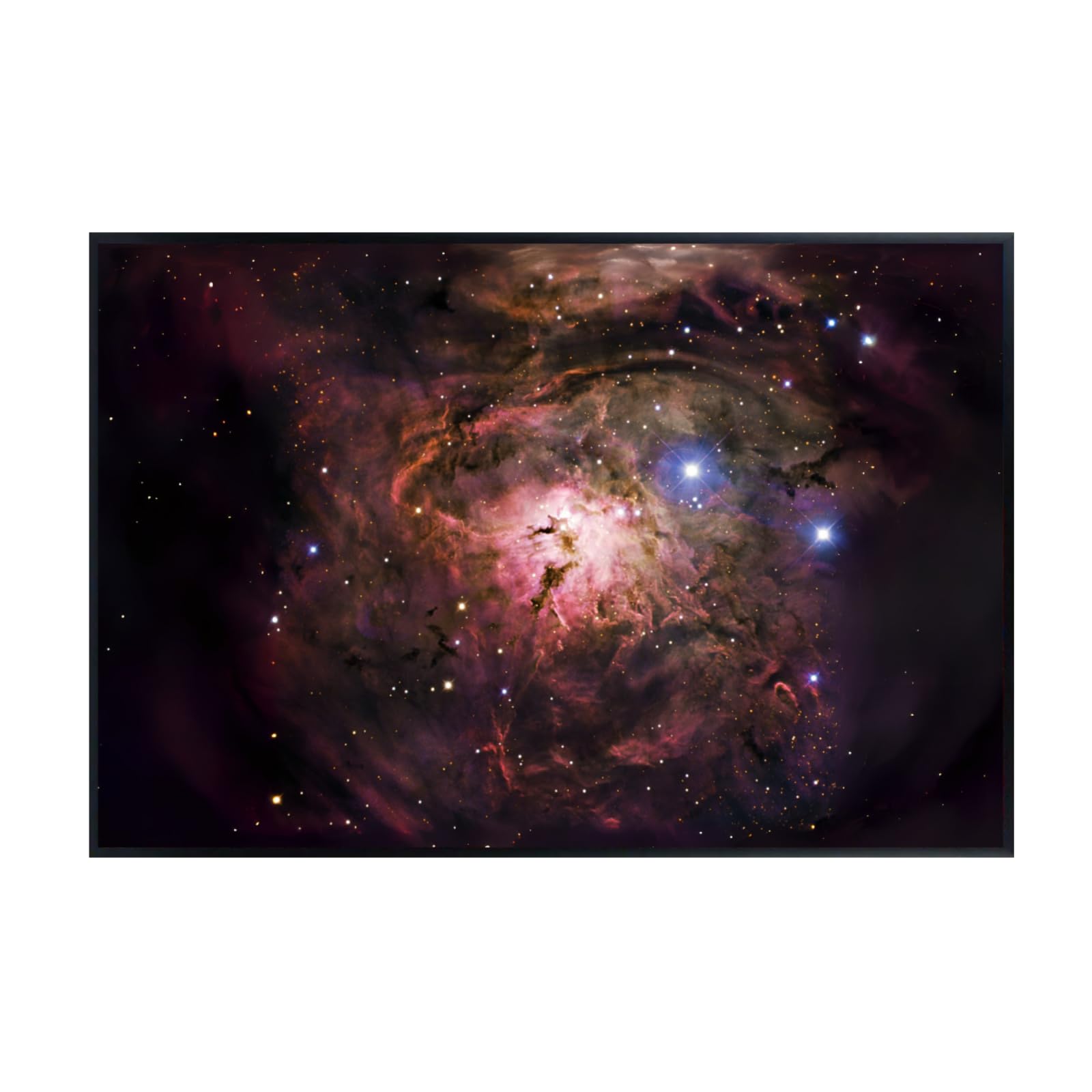 Blessed Posters Lagoon Nebula Poster – Galaxy Space Wall Art Print – Astronomy Photography Artwork for Bedroom Living Room Home Office Decor