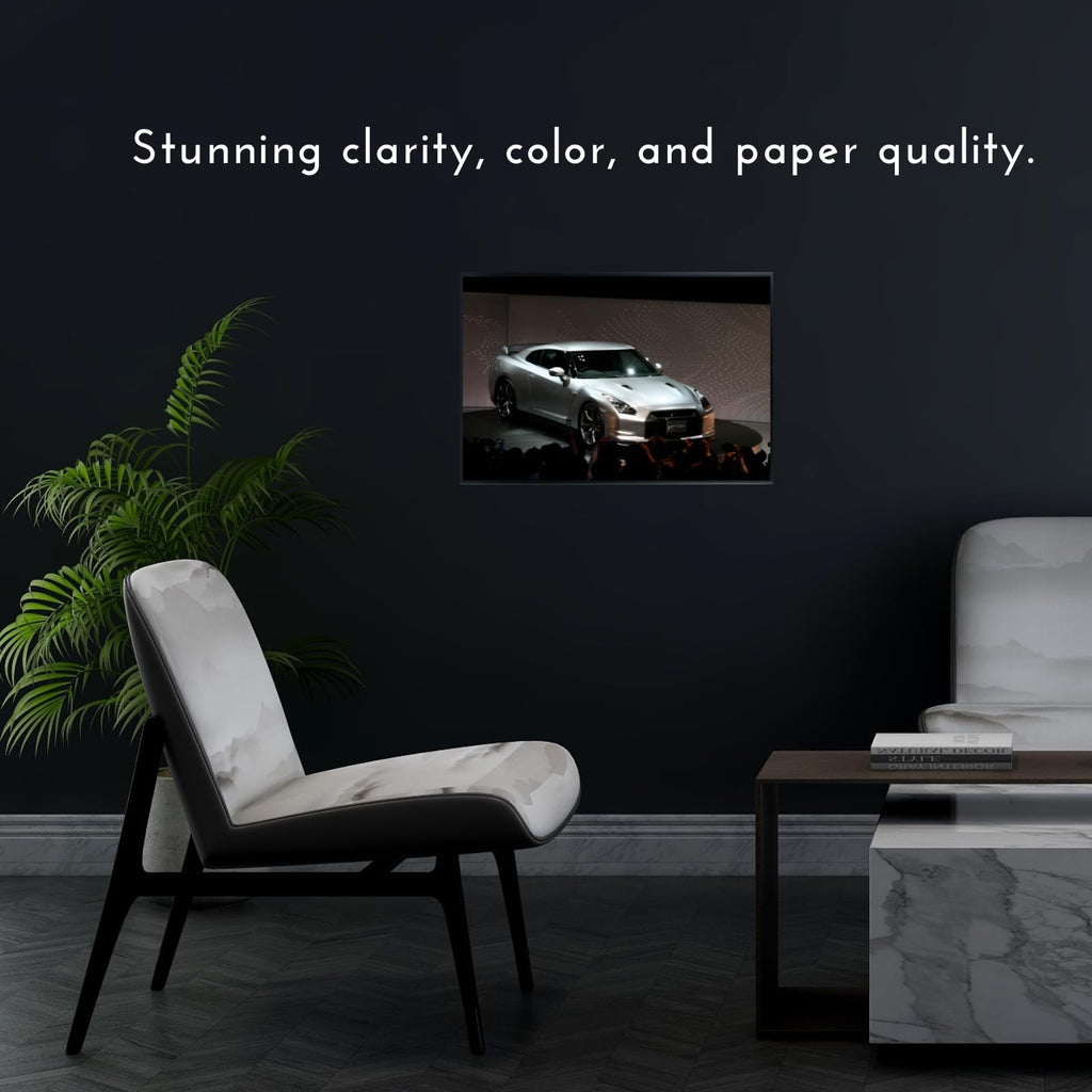 Blessed Posters Nissan GT-R JDM Poster – Racing Sports Car Wall Art Print for Garage, Office, Bedroom, or Living Room Automotive Decor