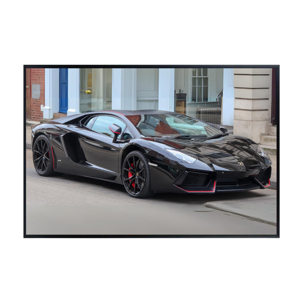 Blessed Posters Lamborghini Aventador Poster – Supercar Wall Art Print, Hypercar Artwork for Garage, Office, Bedroom, or Living Room Decor