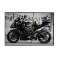 Suzuki GSX-R750 Motorcycle Poster - Sport Bike Wall Decor for Garage, Office, Man Cave Decor