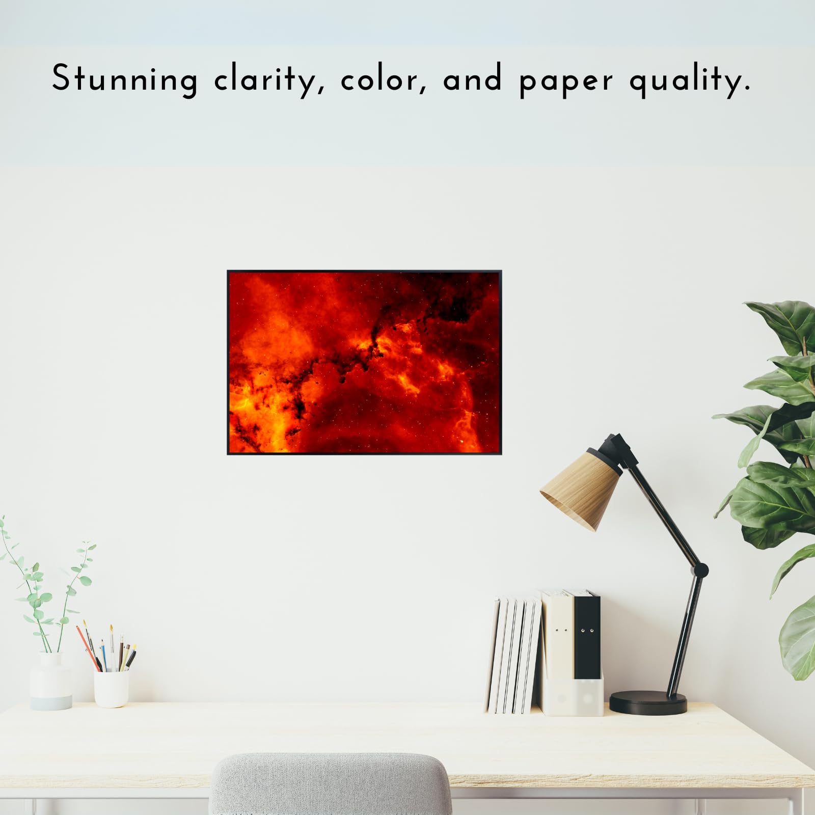 Blessed Posters Rosette Nebula Poster – Space Wall Art for Bedroom Living Room Office or Home Decor – Galaxy Astronomy Night Sky Print