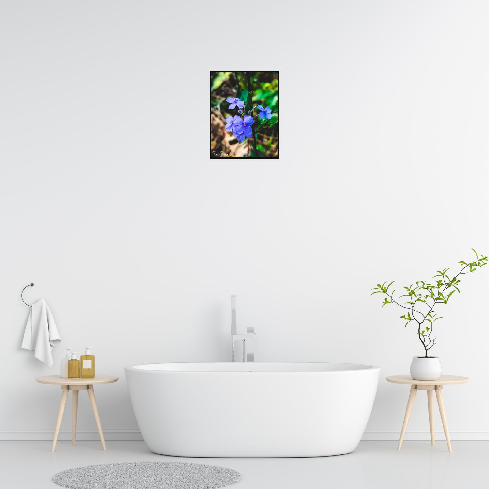 Blue Flower Wall Art Poster – Botanical Blossom Home Decor Print – Nature Artwork for Living Room, Bedroom, OfficeBlue Flower Wall Art Poster – Botanical Blossom Home Decor Print – Nature Artwork for Living Room, Bedroom, Office