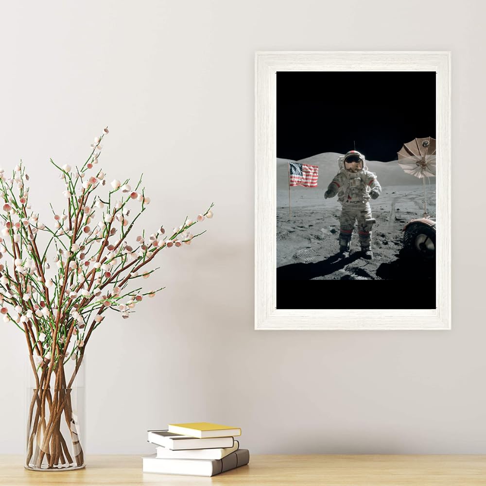 Apollo Moon Landing Poster – NASA Space Wall Art – Astronaut Photography Print for Space Lovers and Aerospace Gifts