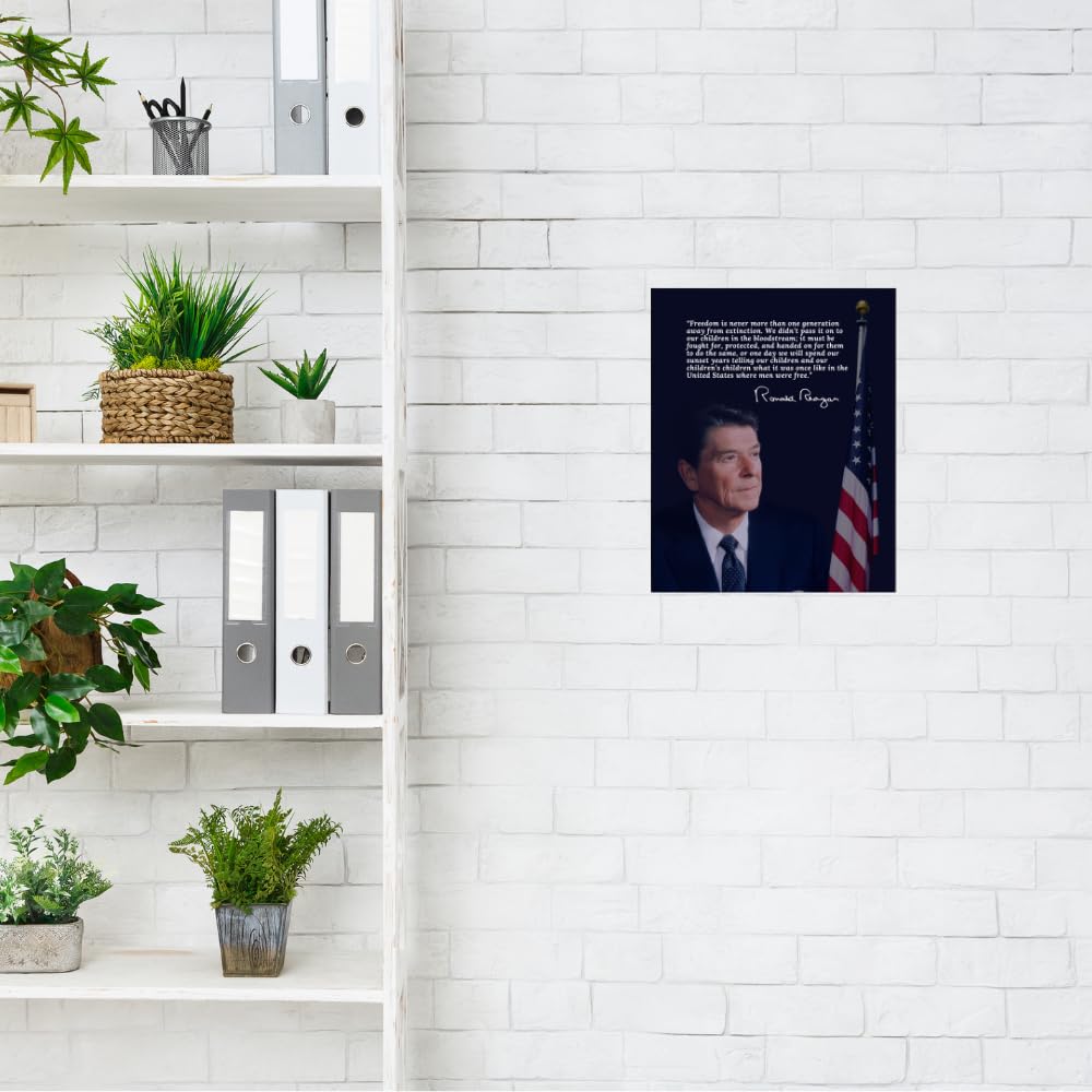Blessed Ronald Reagan Quote Poster Patriotic Wall Art American Home Decor Inspirational Room Decoration