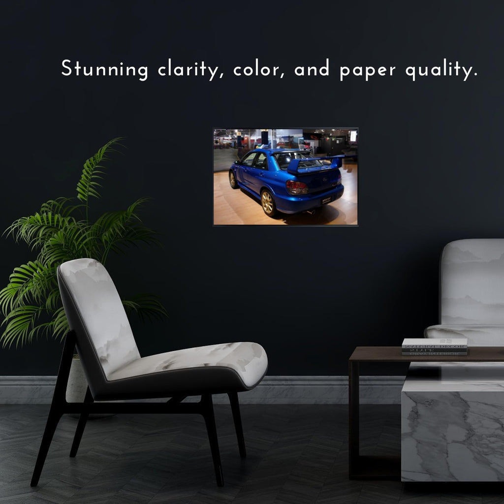 Blessed Posters Subaru WRX STI GD Wall Poster – Legendary JDM Rally Car Art for Garage Bedroom Office or Living Room – Retro Turbo Tuner Decor
