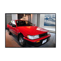 Blessed Posters AE86 Artwork – Retro Japanese Sports Car Poster for Office Bedroom Den – Timeless JDM Wall Accent