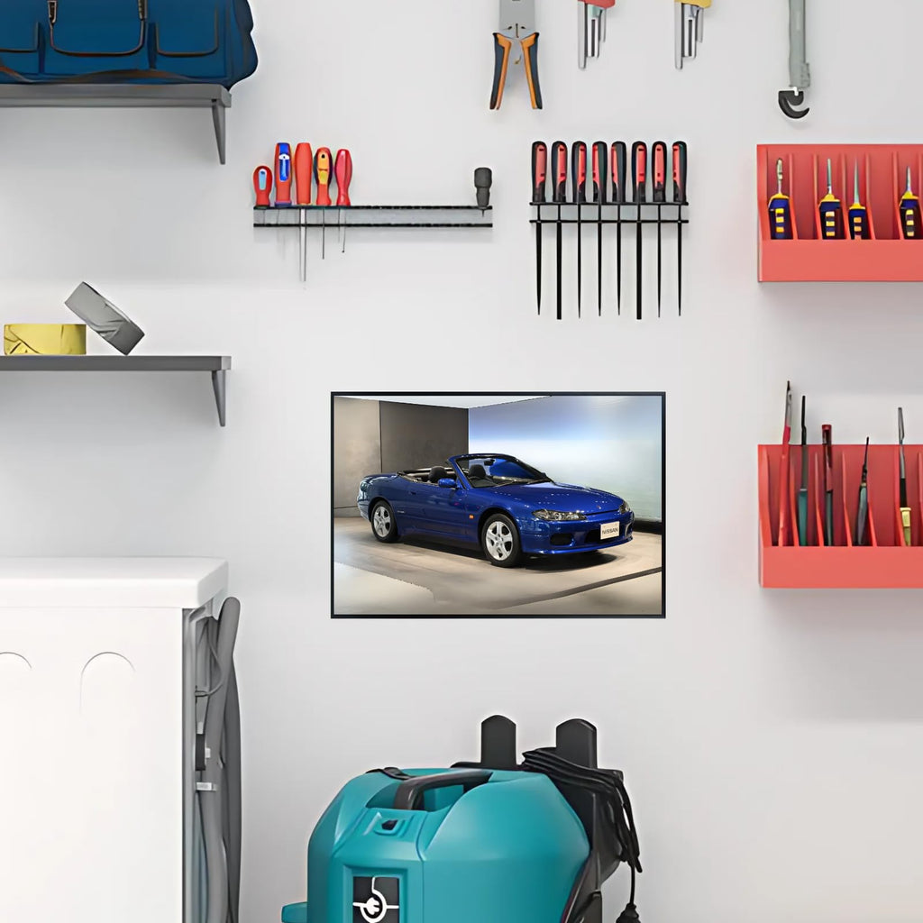 Blessed Posters Nissan Silvia S13 S14 Drift Car Poster – Retro Racing Inspired Wall Art for Garage Bedroom Office Studio Iconic Tuner Decor