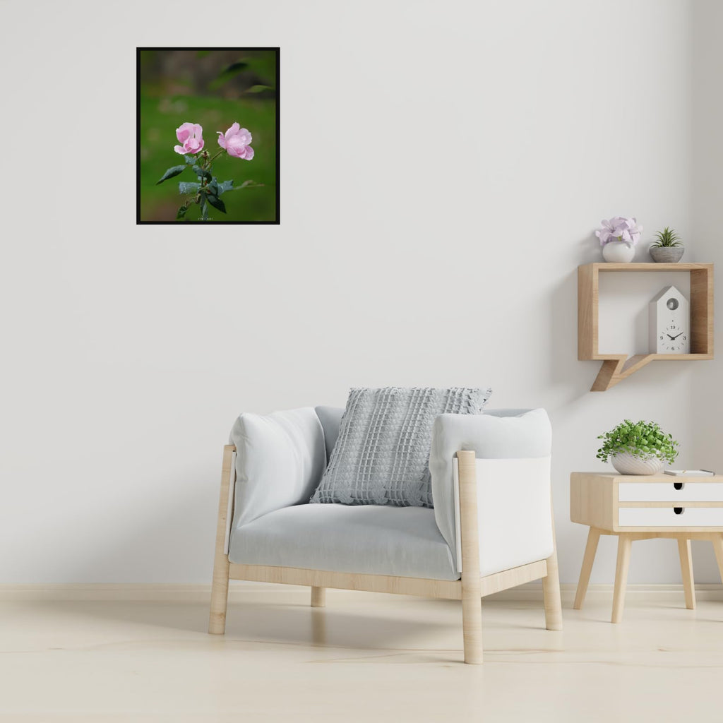 Pink Floribunda Rose Poster – Elegant Floral Wall Art for Home Decor, Botanical Print for Living Room, Bedroom & Office