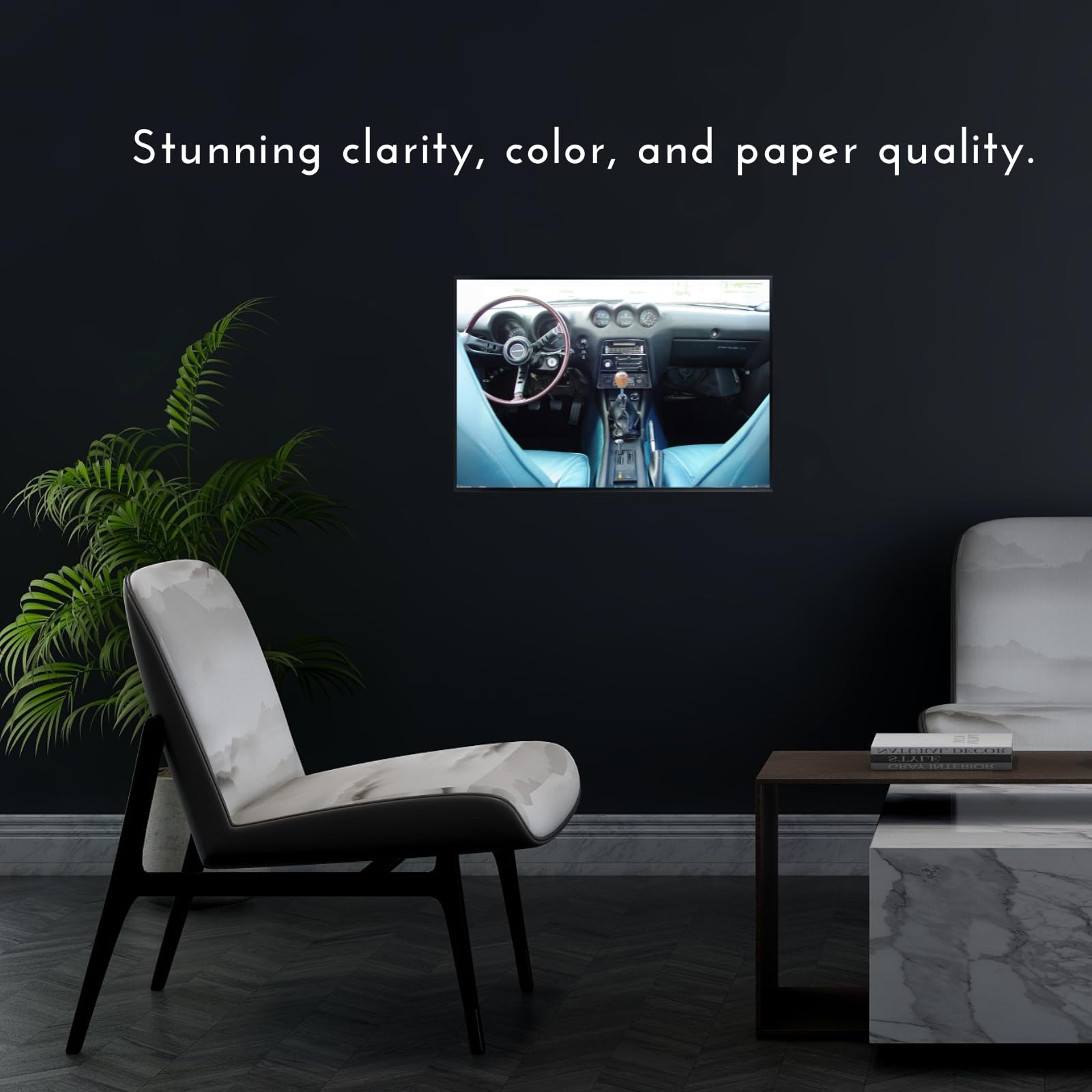 Blessed Posters Datsun 240Z Retro Poster – Stylish Japanese Classic Car Artwork for Bedroom Den Workspace – Bold JDM Wall Decor