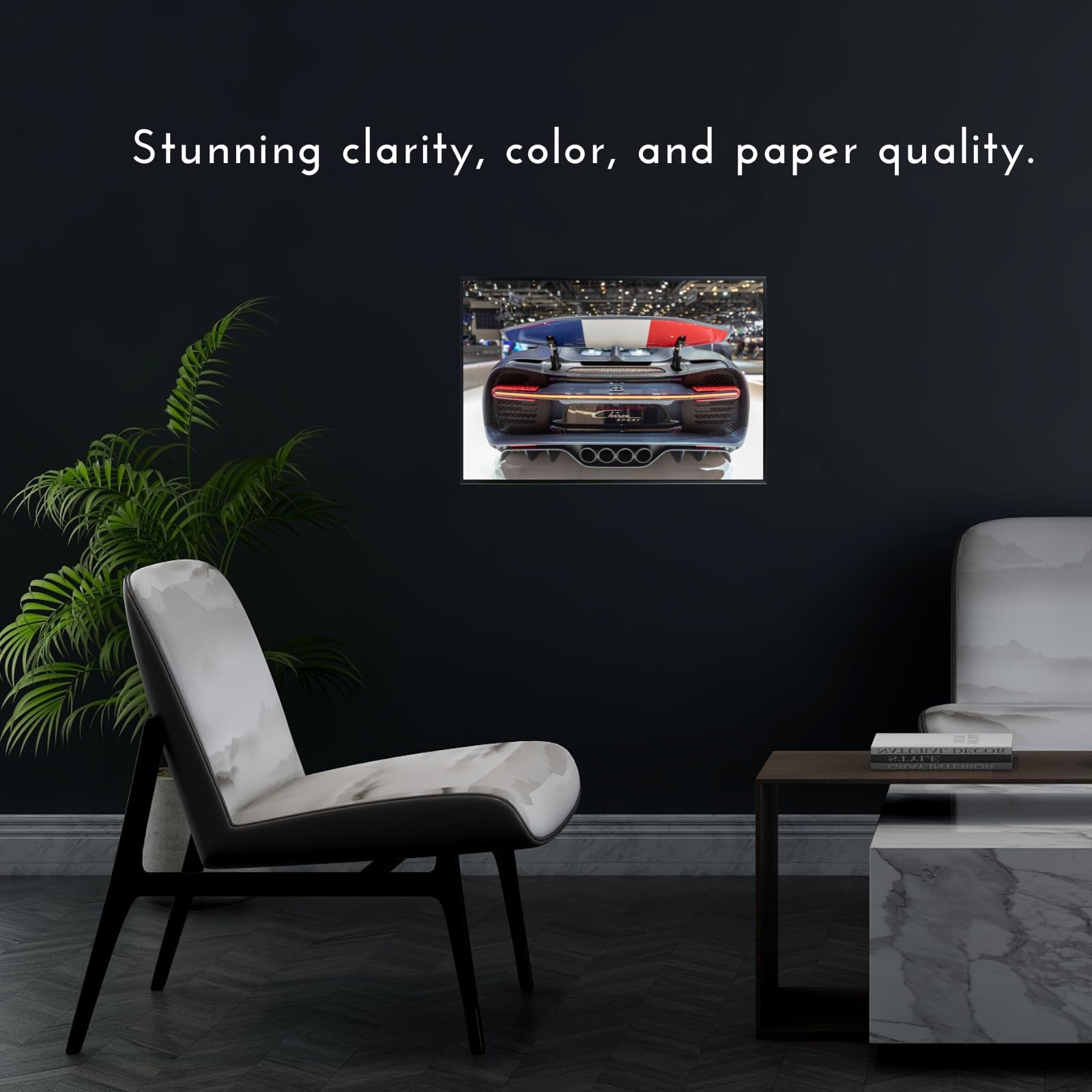Blessed Posters Bugatti Chiron Wall Art – Modern Supercar Poster for Bedroom, Office, or Garage – Luxury Hypercar Print – Automotive Decor Gift for Car Enthusiasts