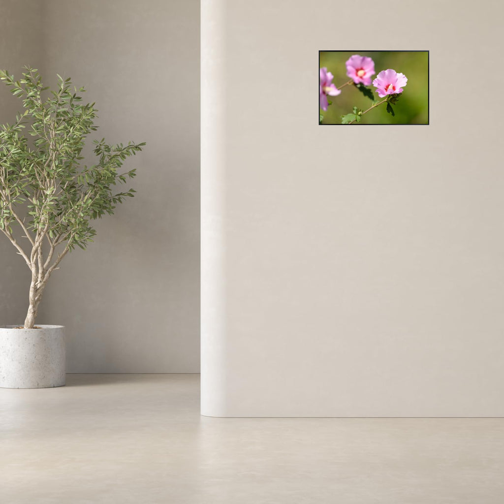Pink Tropical Hibiscus Wall Art Poster – Vibrant Floral Home Decor, Botanical Print for Living Room, Bedroom, Office, or Nursery