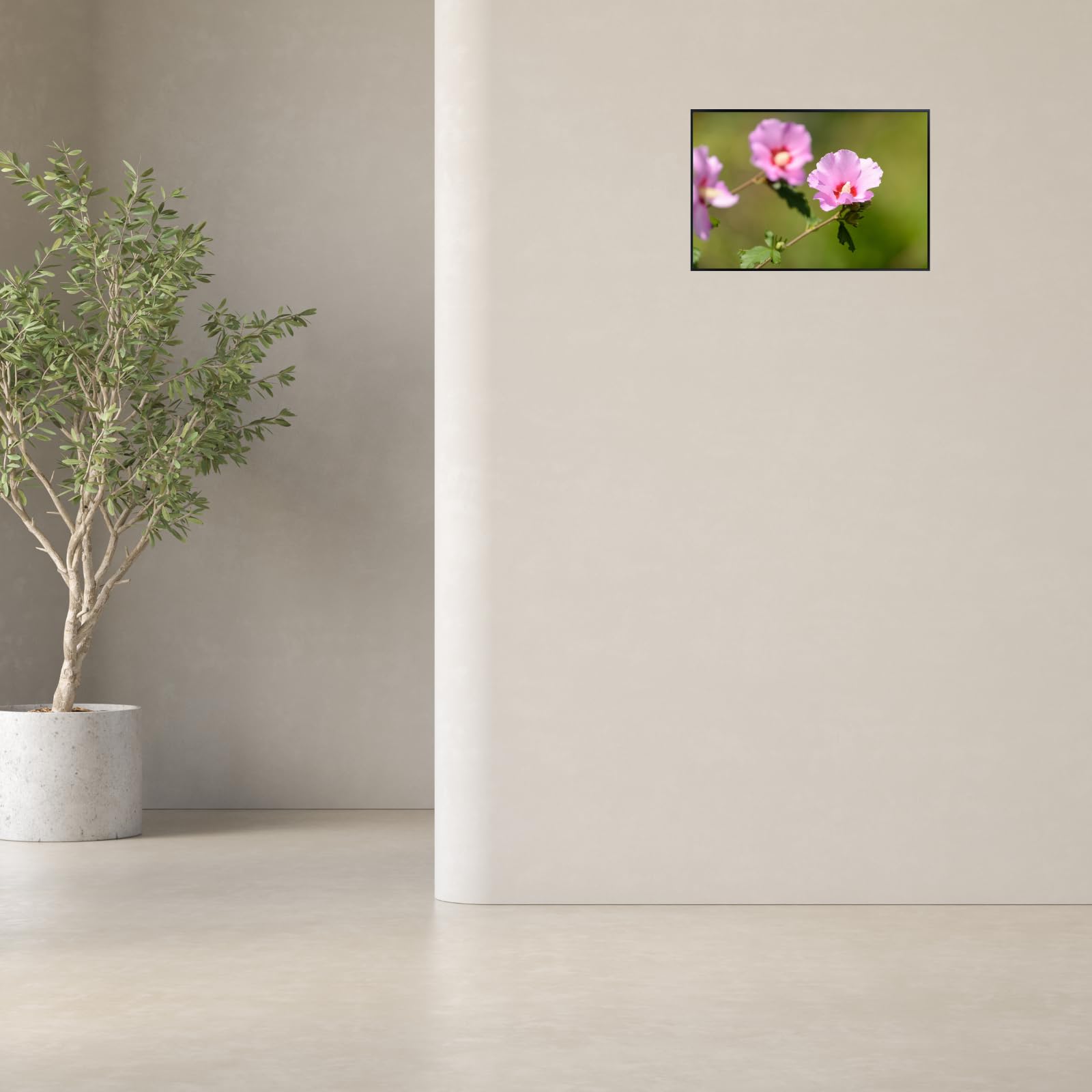 Pink Tropical Hibiscus Wall Art Poster – Vibrant Floral Home Decor, Botanical Print for Living Room, Bedroom, Office, or Nursery
