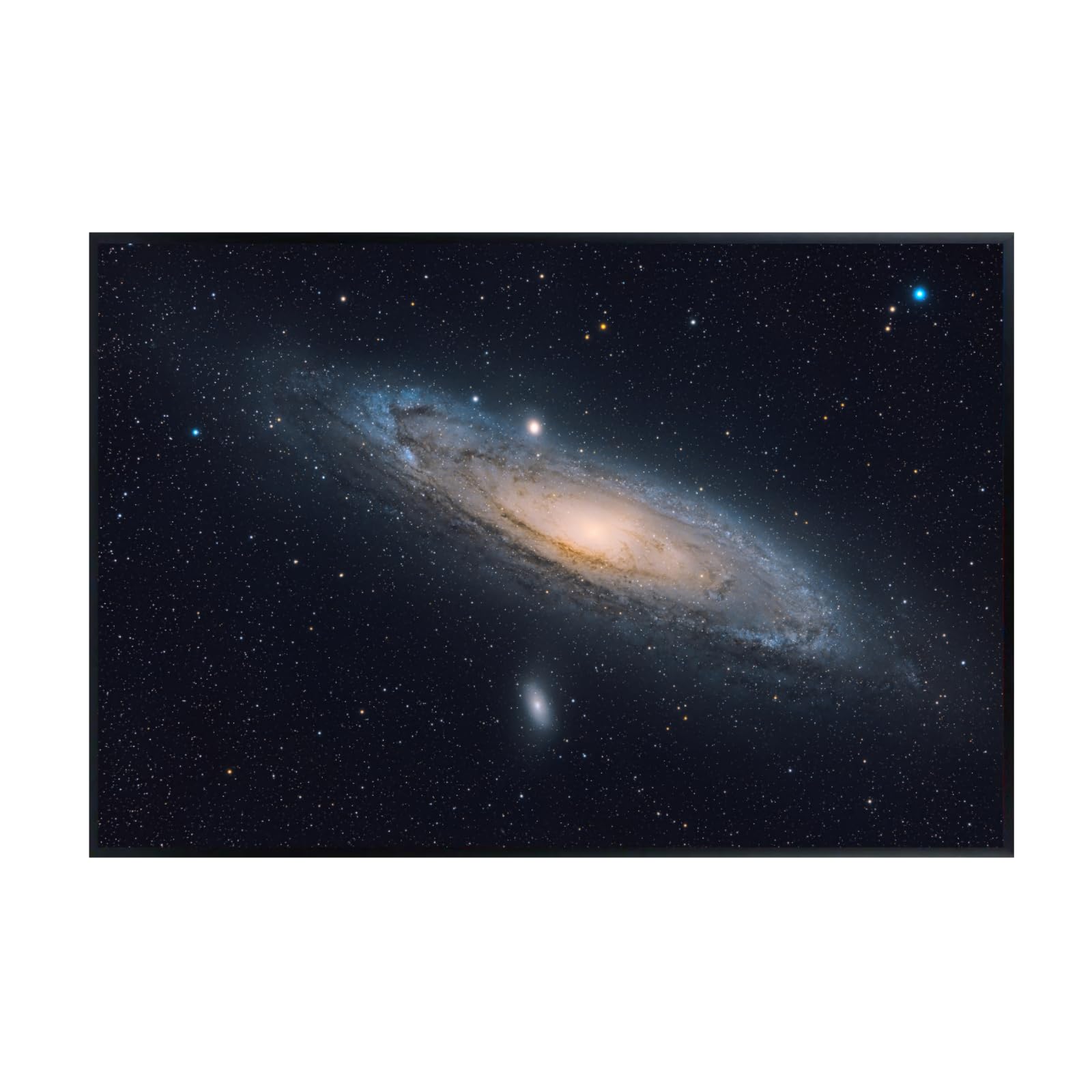 Blessed Posters Andromeda Galaxy Wall Art – Galaxy Night Sky Space Poster for Bedroom, Living Room, Office, or Home Decor – Astronomy Photography Print