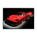 Blessed Posters Ferrari F40 Poster Luxury Classic Supercar Wall Art Print for Living Room Bedroom Office Garage Décor