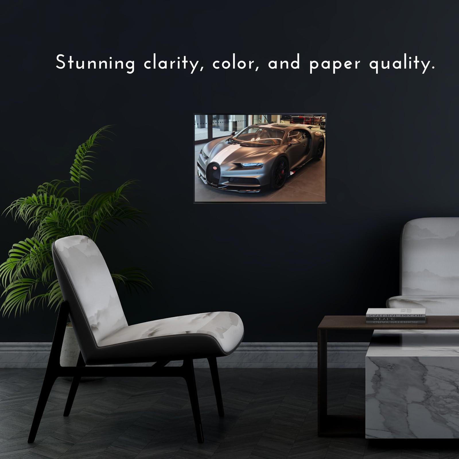 Blessed Posters Bugatti Chiron Wall Art – Modern Supercar Poster for Garage, Bedroom, or Office – Luxury Hypercar Print – Automotive Decor Gift for Car Enthusiasts