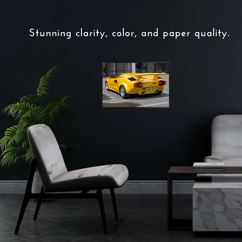 Blessed Posters Lamborghini Countach Poster Exotic Car Wall Art Classic Supercar Print Garage Office Home Decoration
