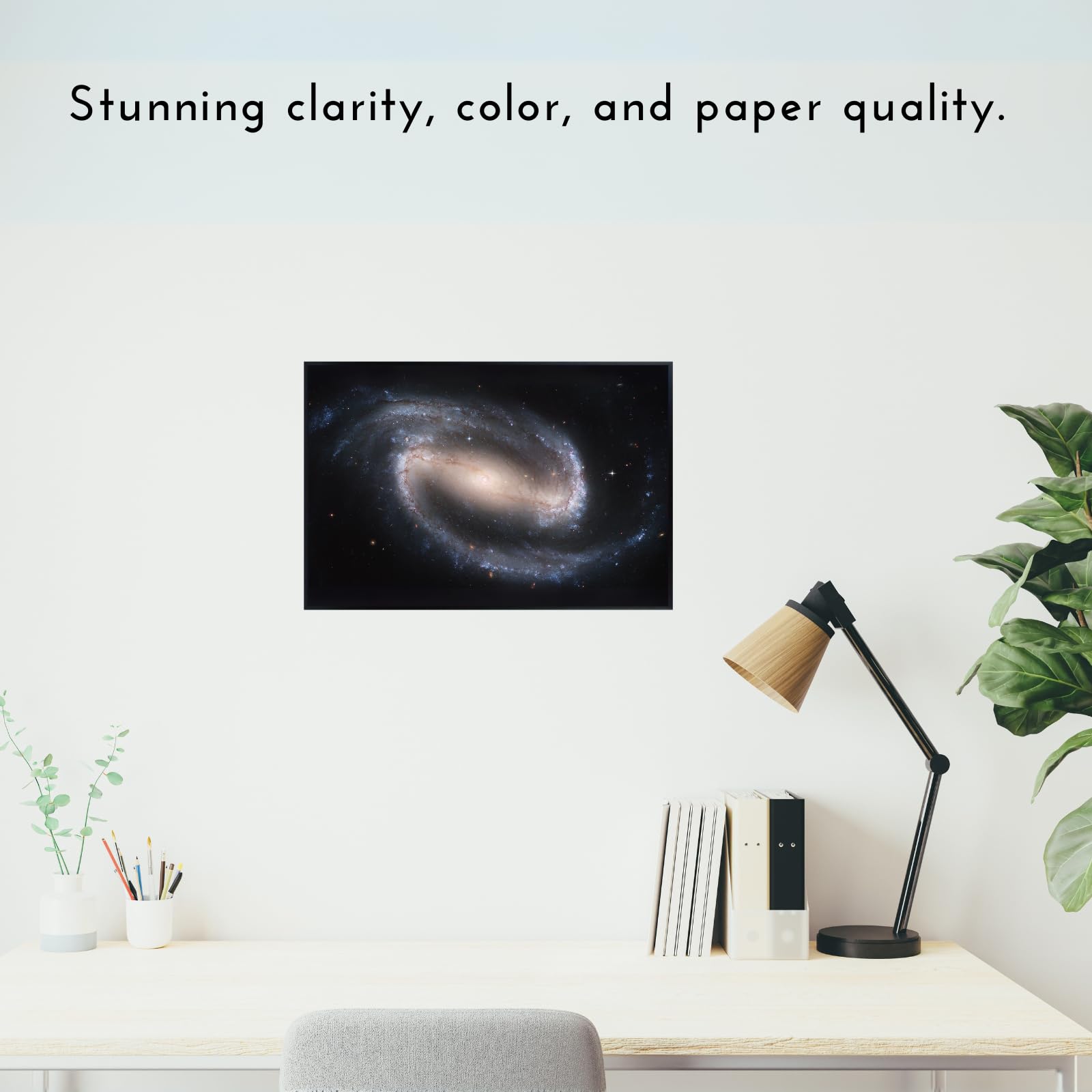 Blessed Posters Spiral Galaxy Wall Art – Space Photography Print Galaxy Night Sky Poster Astronomy Artwork for Bedroom Living Room Home Office Decor