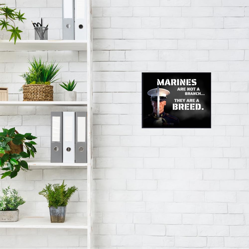 Blessed Marines Are Not a Branch They Are a Breed Poster Marine Corps Wall Art Patriotic American Home Decor Inspirational Room Decoration