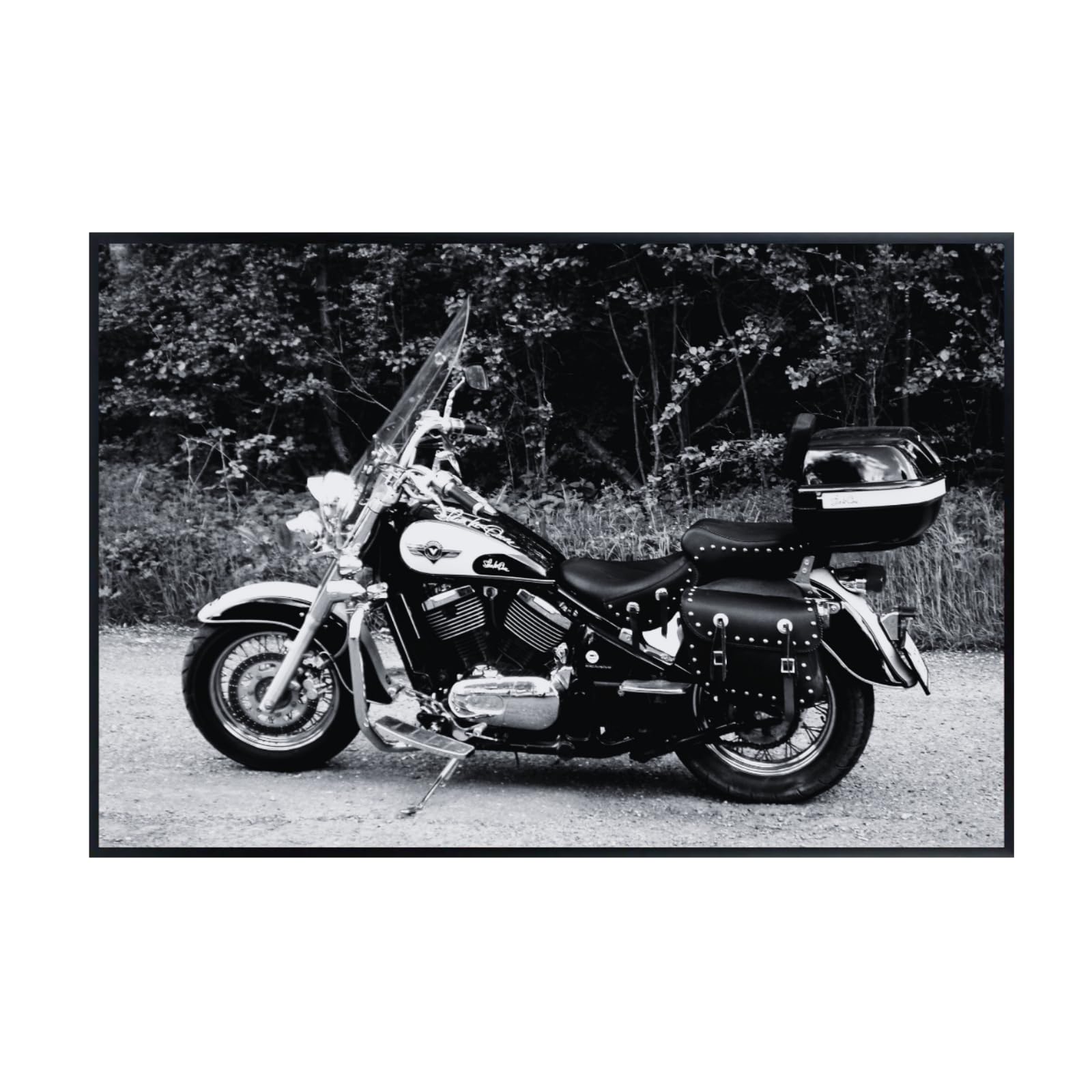 Kawasaki Vulcan S Motorcycle Poster - Cruiser Wall Decor for Garage, Living Room or Man Cave