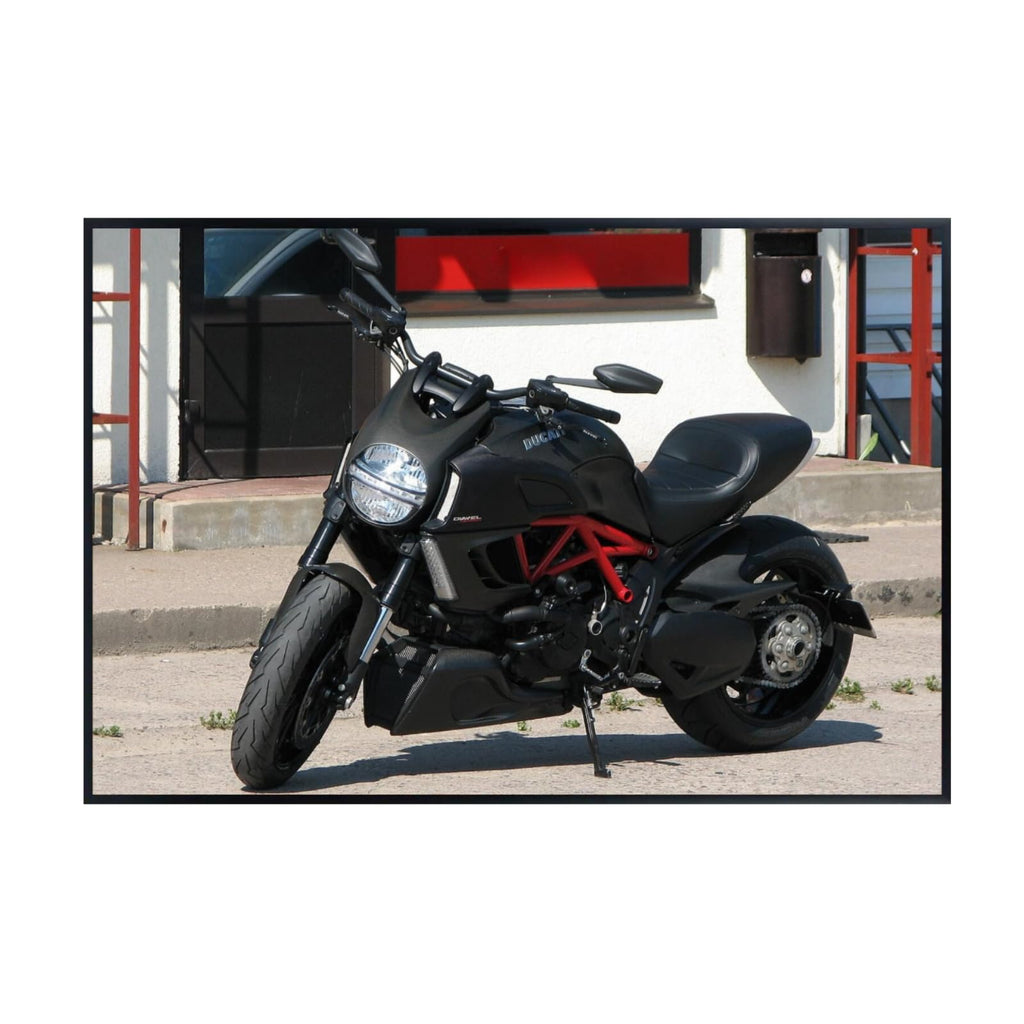 Ducati Diavel Motorcycle Poster - Sport Cruiser Wall Art Print for Garage, Living Room or Office