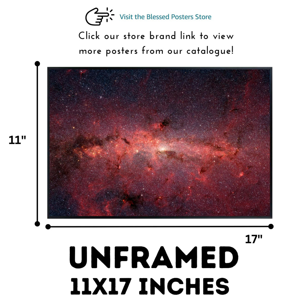 Blessed Posters Milky Way Wall Art – Galaxy Night Sky Astronomy Print Space Photography Poster for Bedroom Living Room Home Office Decor