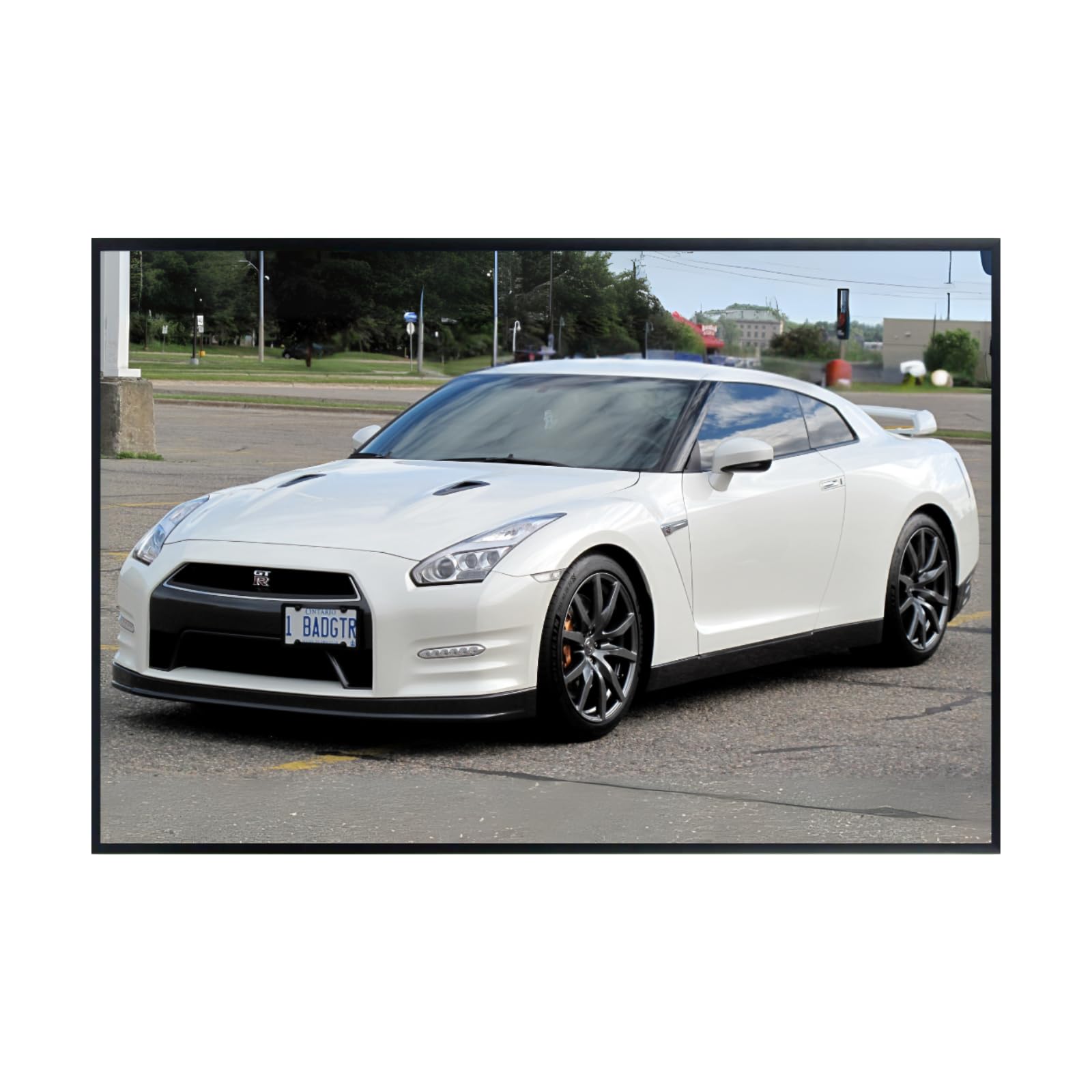 Blessed Posters Nissan GT-R Poster Luxury Supercar Racing Wall Art Automotive Print Garage Office Home Decor