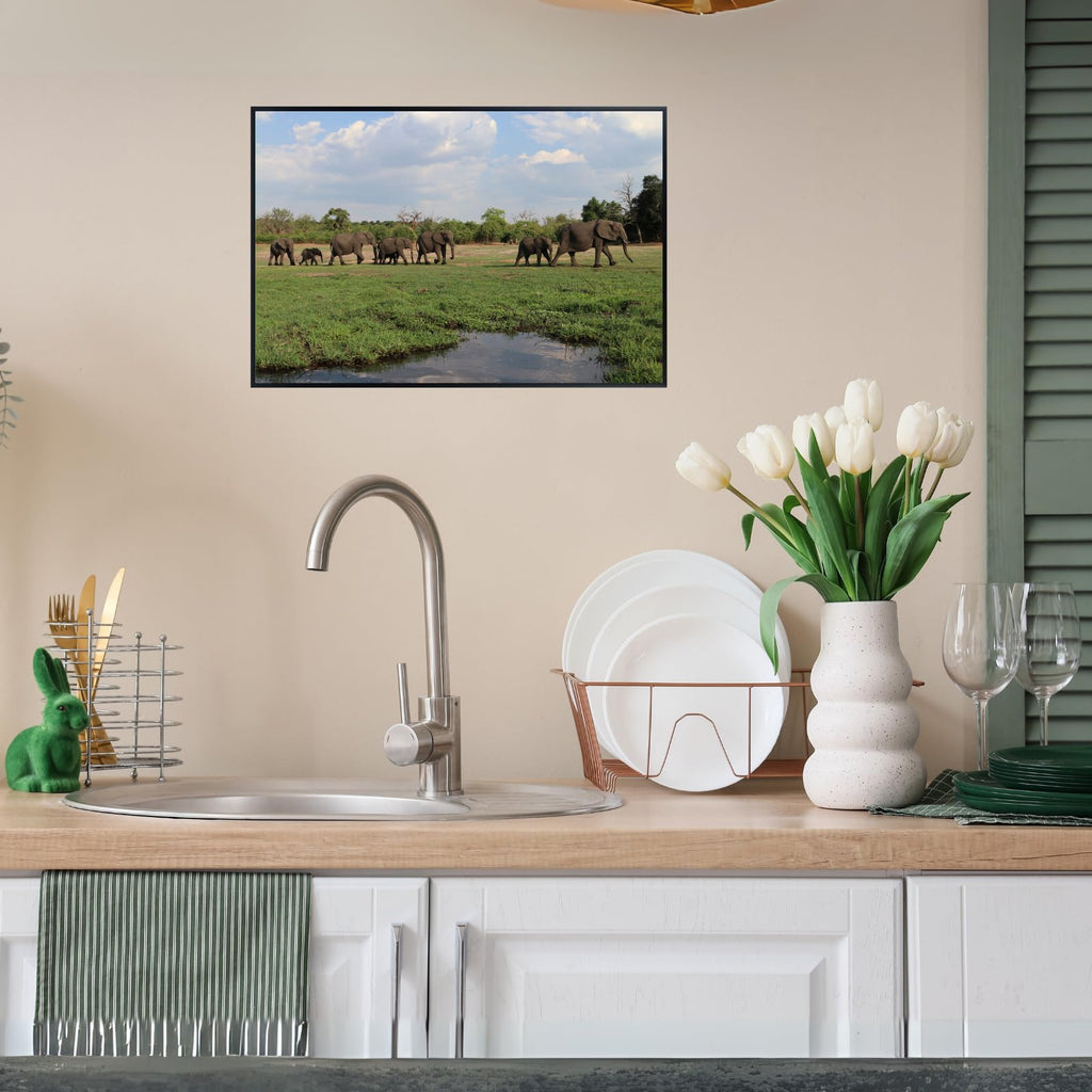 Chobe River Elephant Poster – Safari Wildlife Wall Art for Home, Living Room, Bedroom, or Office Décor