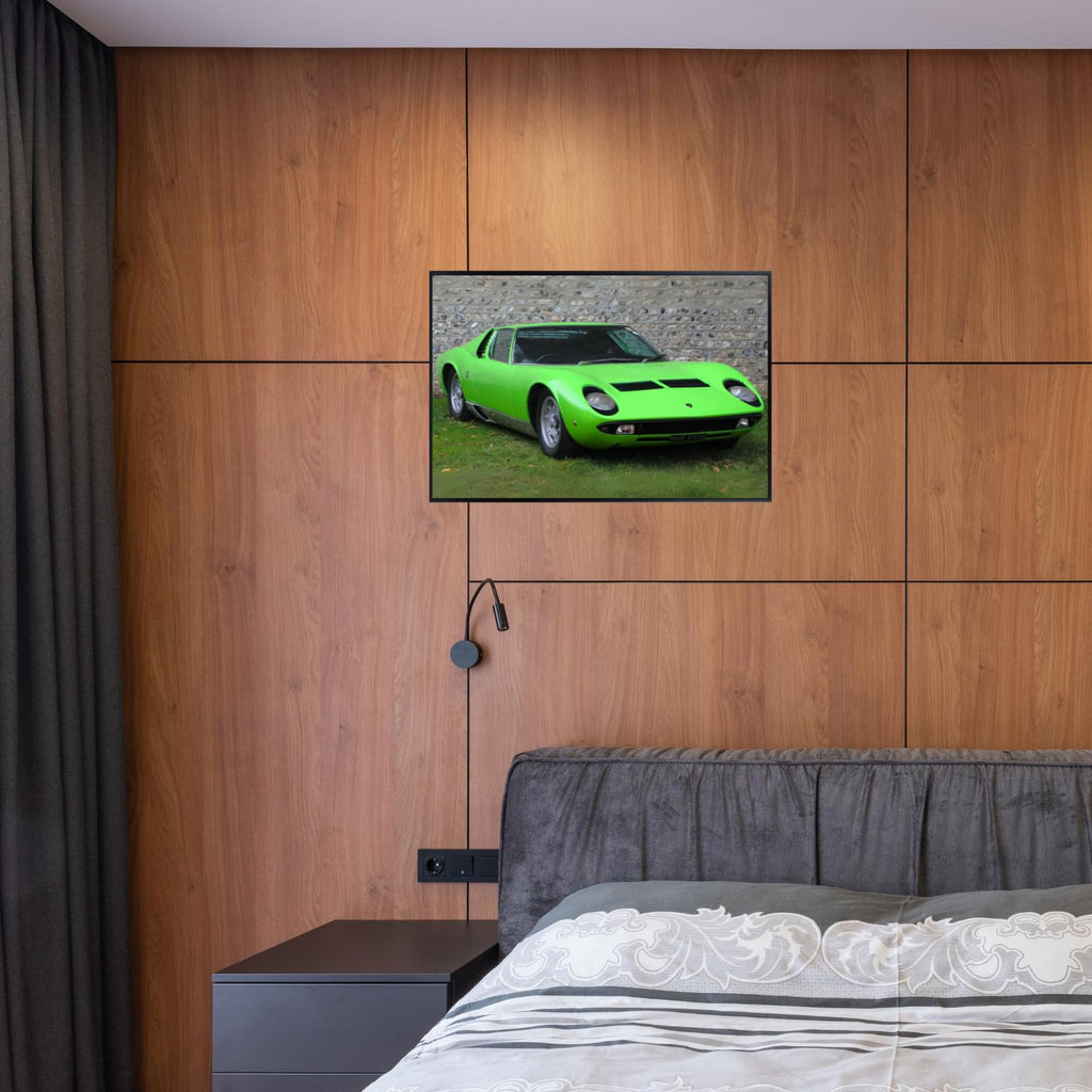 Blessed Posters Lamborghini Miura Poster Classic Italian Hypercar Wall Art Print Garage Office Bedroom Living Room Décor
