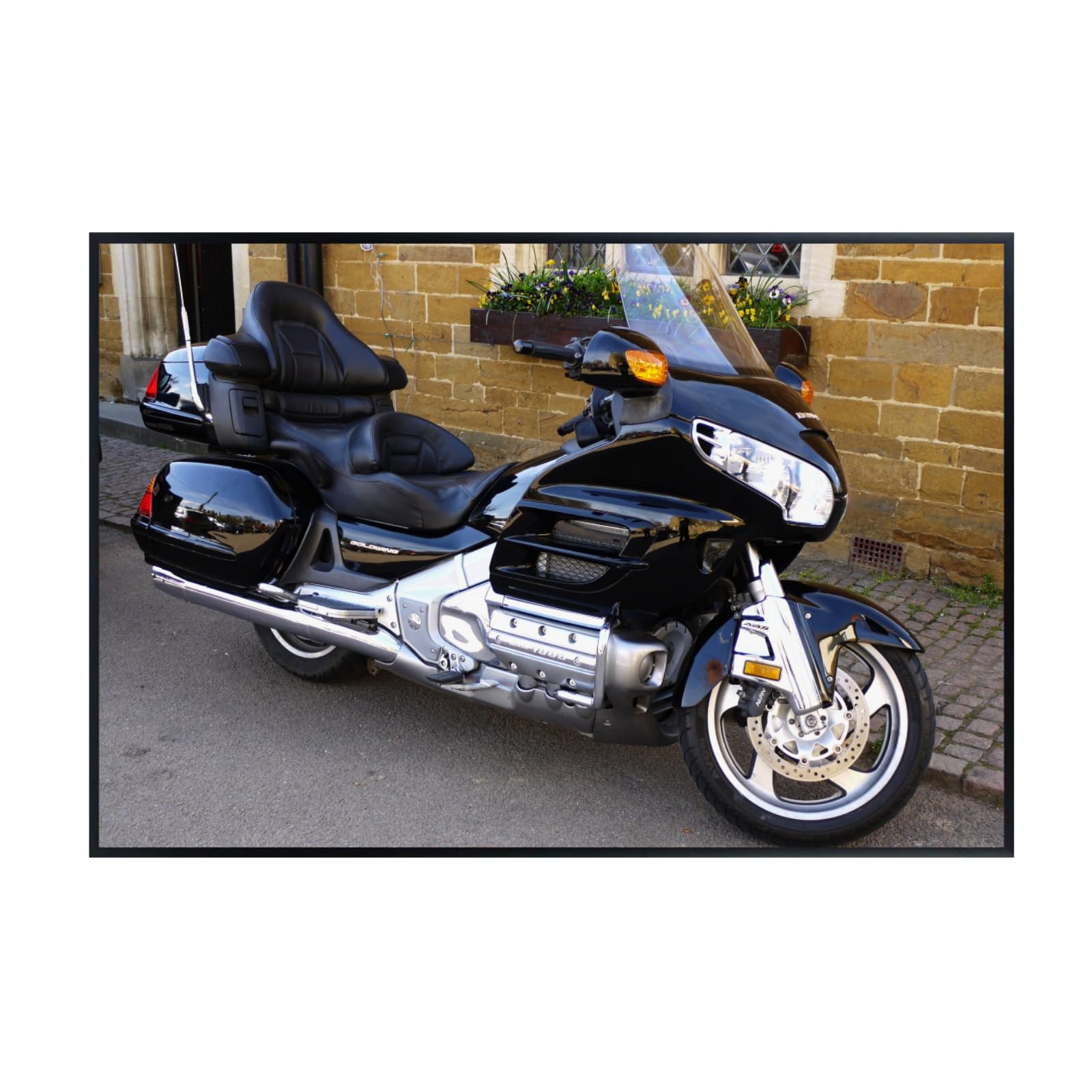 Gold Wing Poster - Motorcycle Wall Art for Garage, Office, or Home