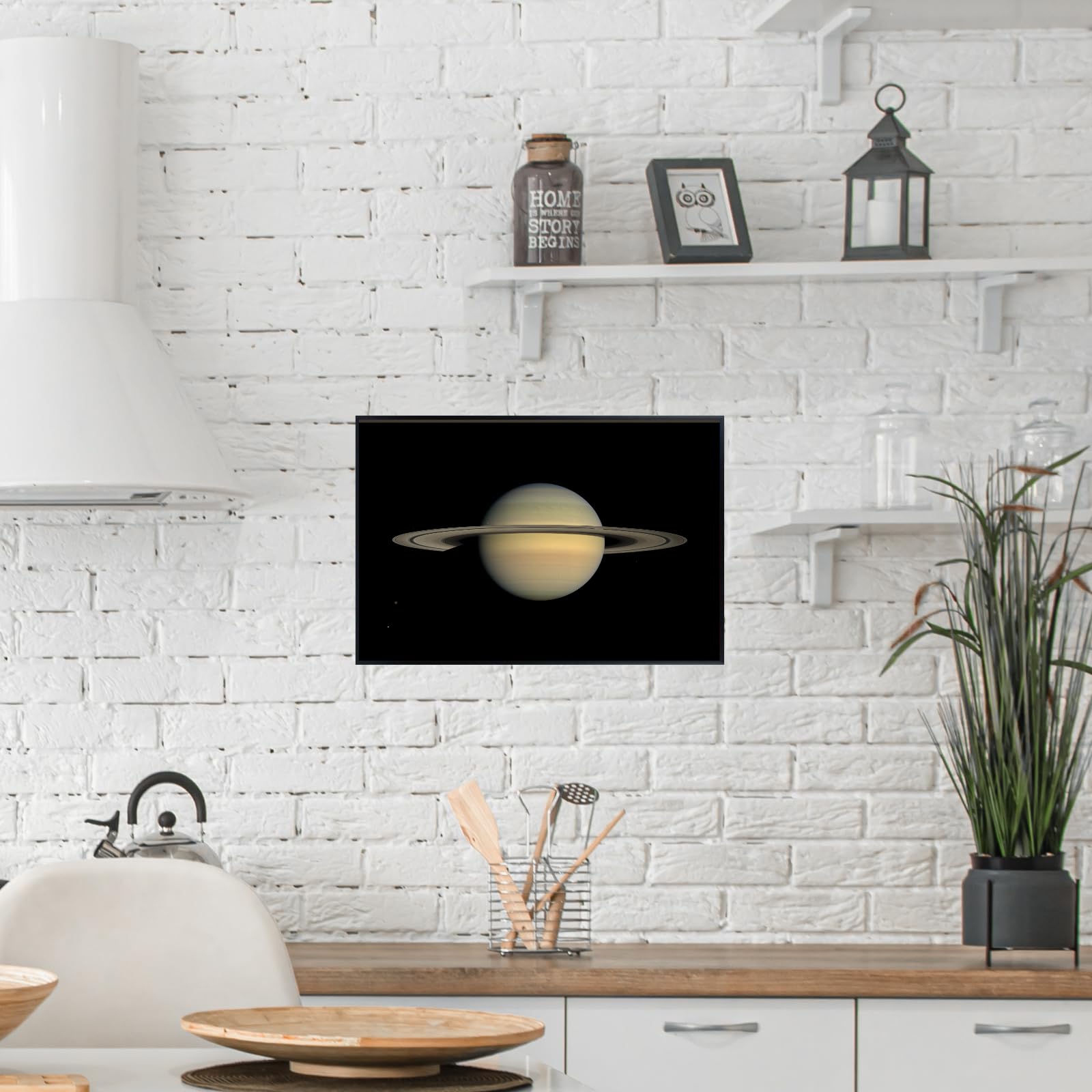 Blessed Posters Saturn Poster – Night Sky Wall Art Print for Bedroom, Living Room, Office, or Home Decor – Space Astronomy Photography Artwork