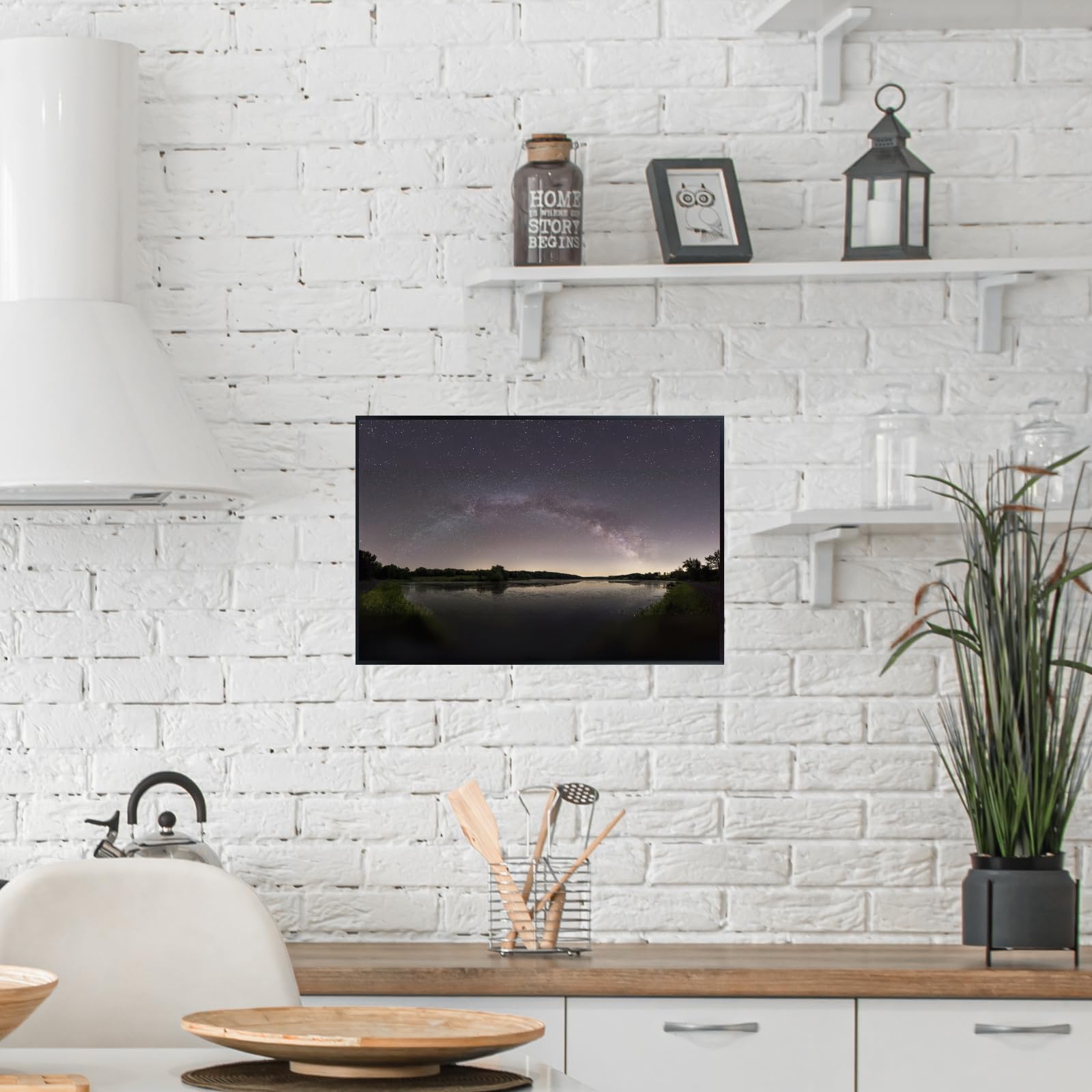 Blessed Posters Milky Way Panorama Wall Art – Galaxy Night Sky Poster for Bedroom, Living Room, Office, or Home Decor – Space Astronomy Photography Print