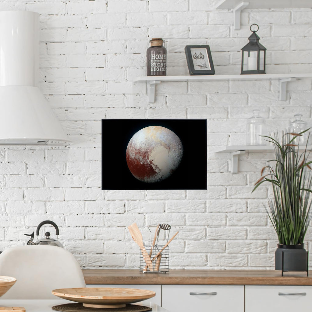 Blessed Posters Pluto Poster – Night Sky Wall Art Print for Bedroom, Living Room, Office, or Home Decor – Space Astronomy Photography Artwork