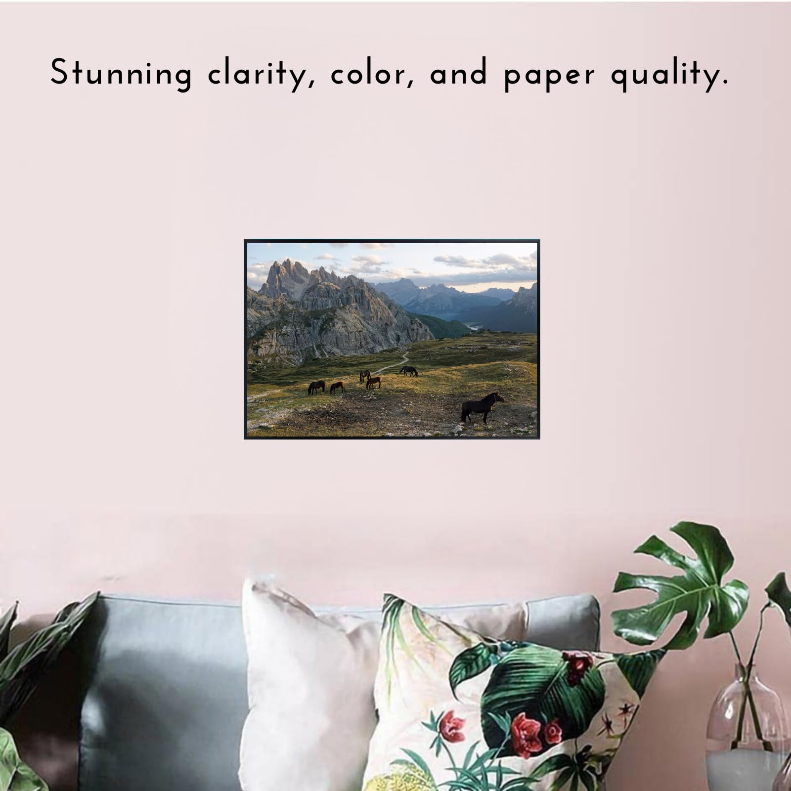 Cime Horses Poster – Nature Wildlife Wall Art Print for Living Room, Bedroom, Office, or Home Decor
