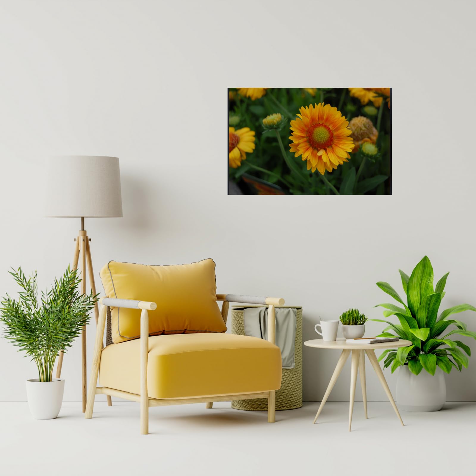 Gaillardia ‘Gallo Peach’ Wall Art Poster – Botanical Flower Print, Vibrant Floral Home Decor for Living Room, Bedroom, or Office