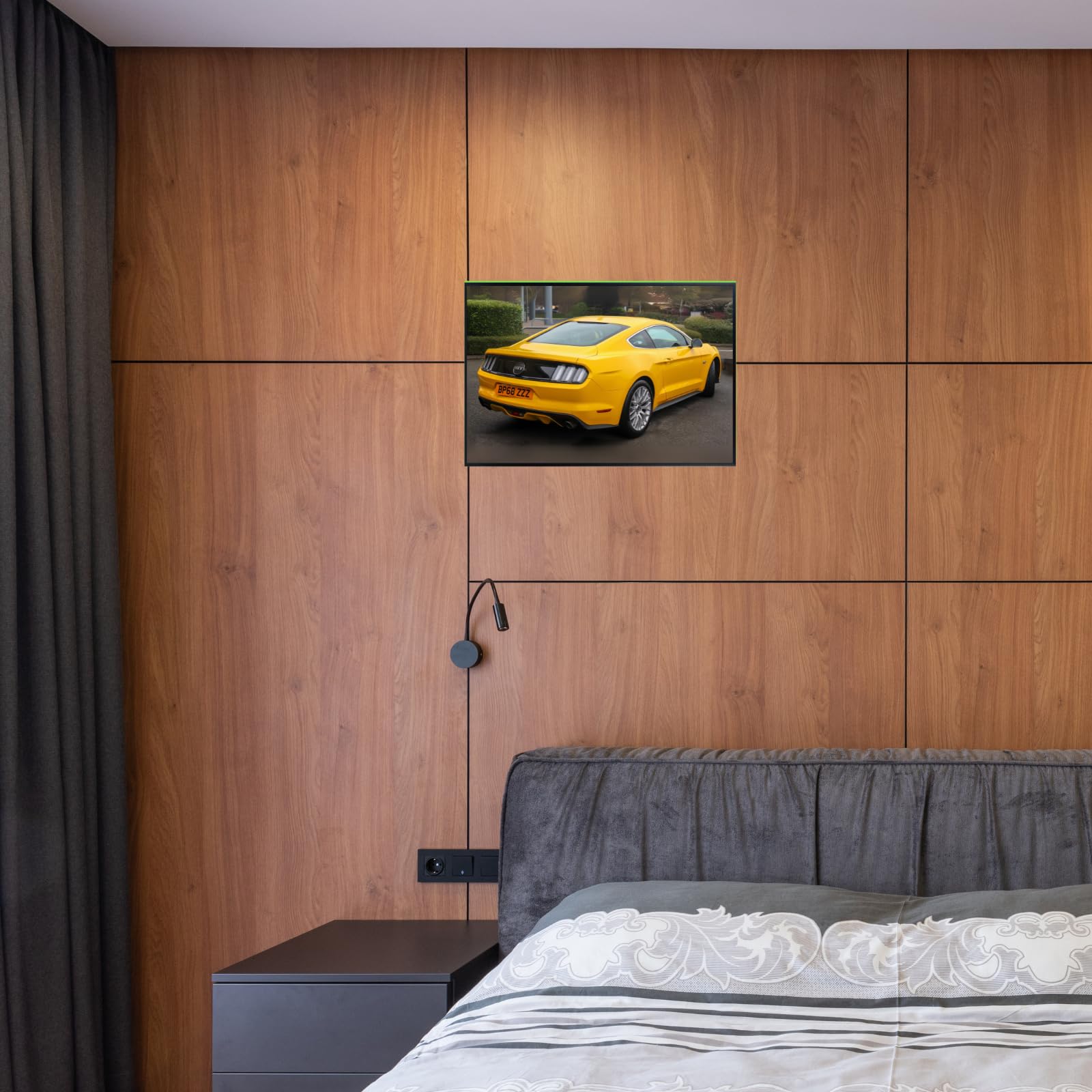 Blessed Posters Ford Mustang Boss 429 Wall Print – Vintage Muscle Car Poster for Garage Office Bedroom Living Room Décor – Classic Car Gift