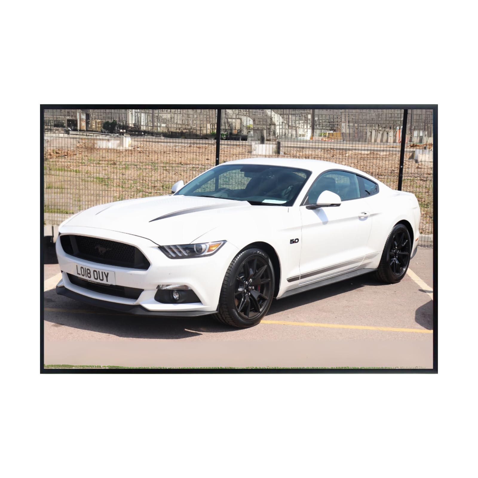 Blessed Posters Ford Mustang Wall Poster – Vintage Muscle Car Artwork for Home Garage Office Bedroom – Timeless Automotive Décor
