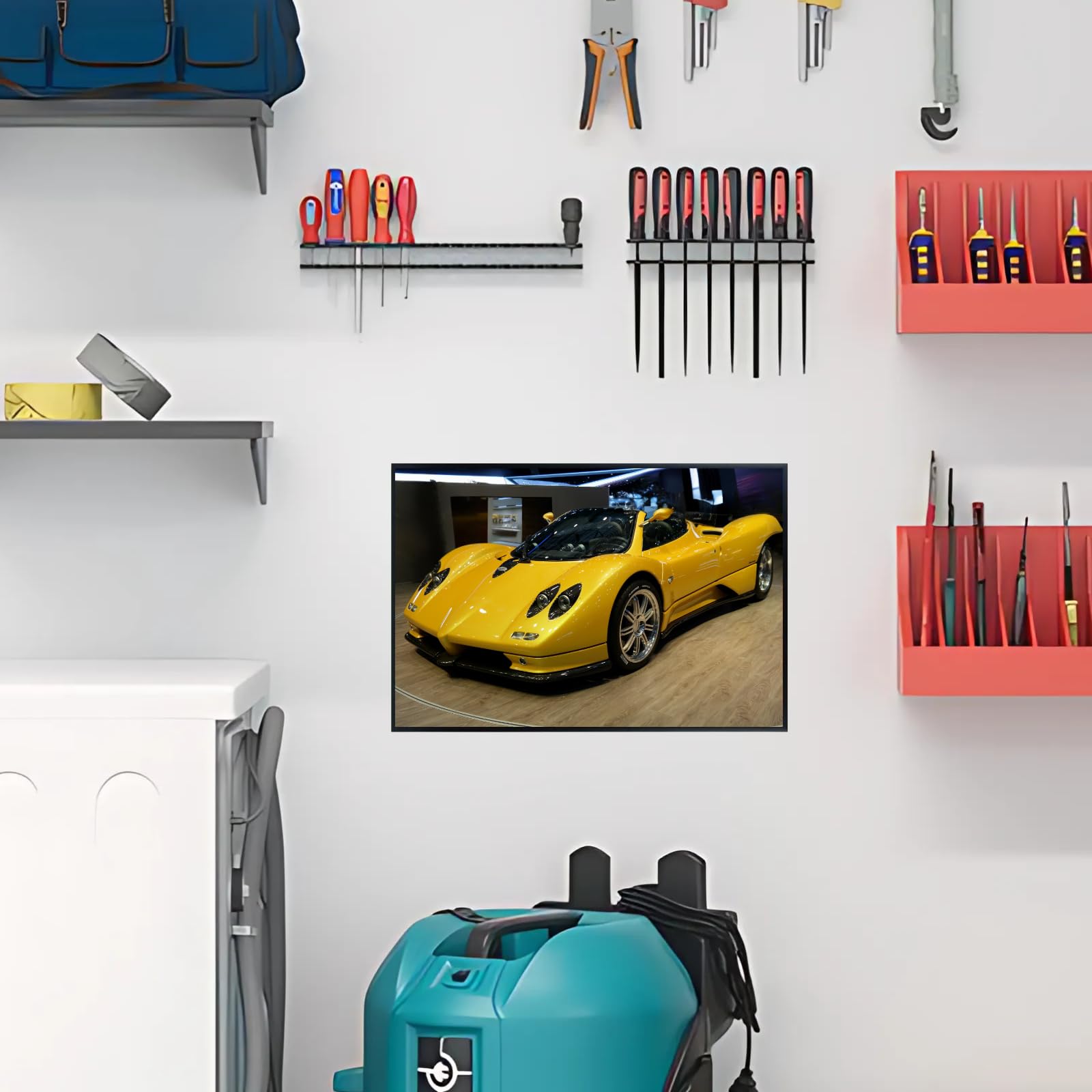 Pagani Zonda Cinque Art Print – Luxury Supercar Poster for Garage, Office, or Living Space – Striking Automotive Wall Decor