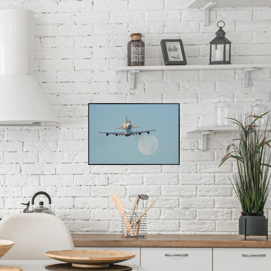 Blessed Posters 747 Shuttle Carrier Aircraft Poster – Galaxy Wall Art Print for Home Office Bedroom Decor – Space Photography Artwork