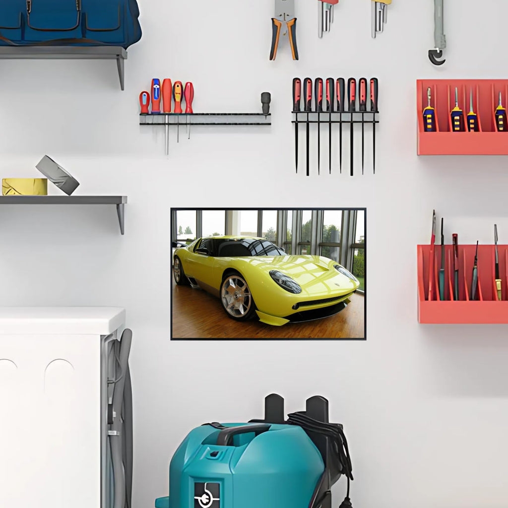 Blessed Posters Lamborghini Miura Poster Luxury Supercar Wall Art Print Garage Office Bedroom Living Room Décor
