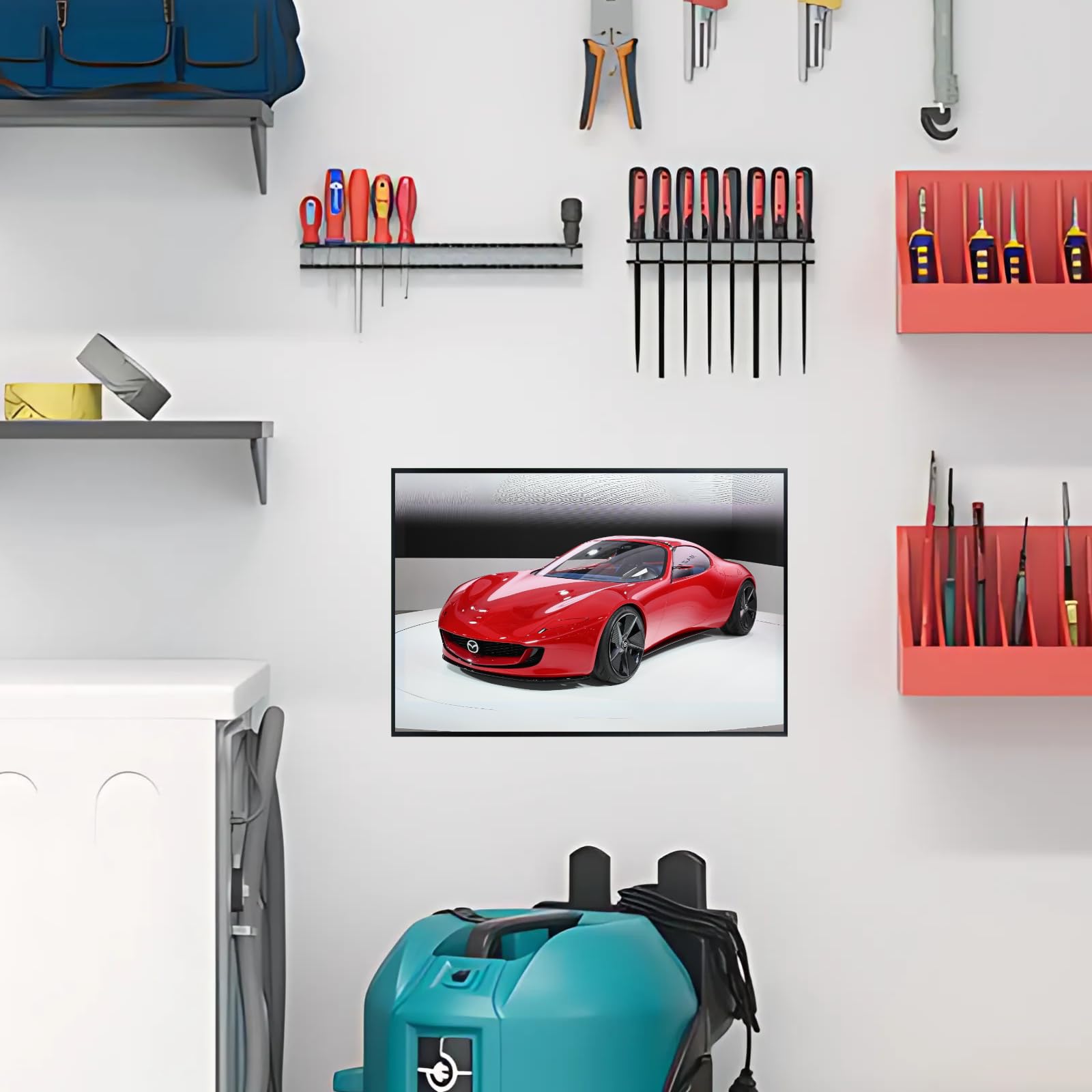Blessed Posters Mazda RX-7 FD Poster – Classic Japanese Sports Car Wall Art for Garage Bedroom Office or Living Space – Vintage JDM Decor Accent